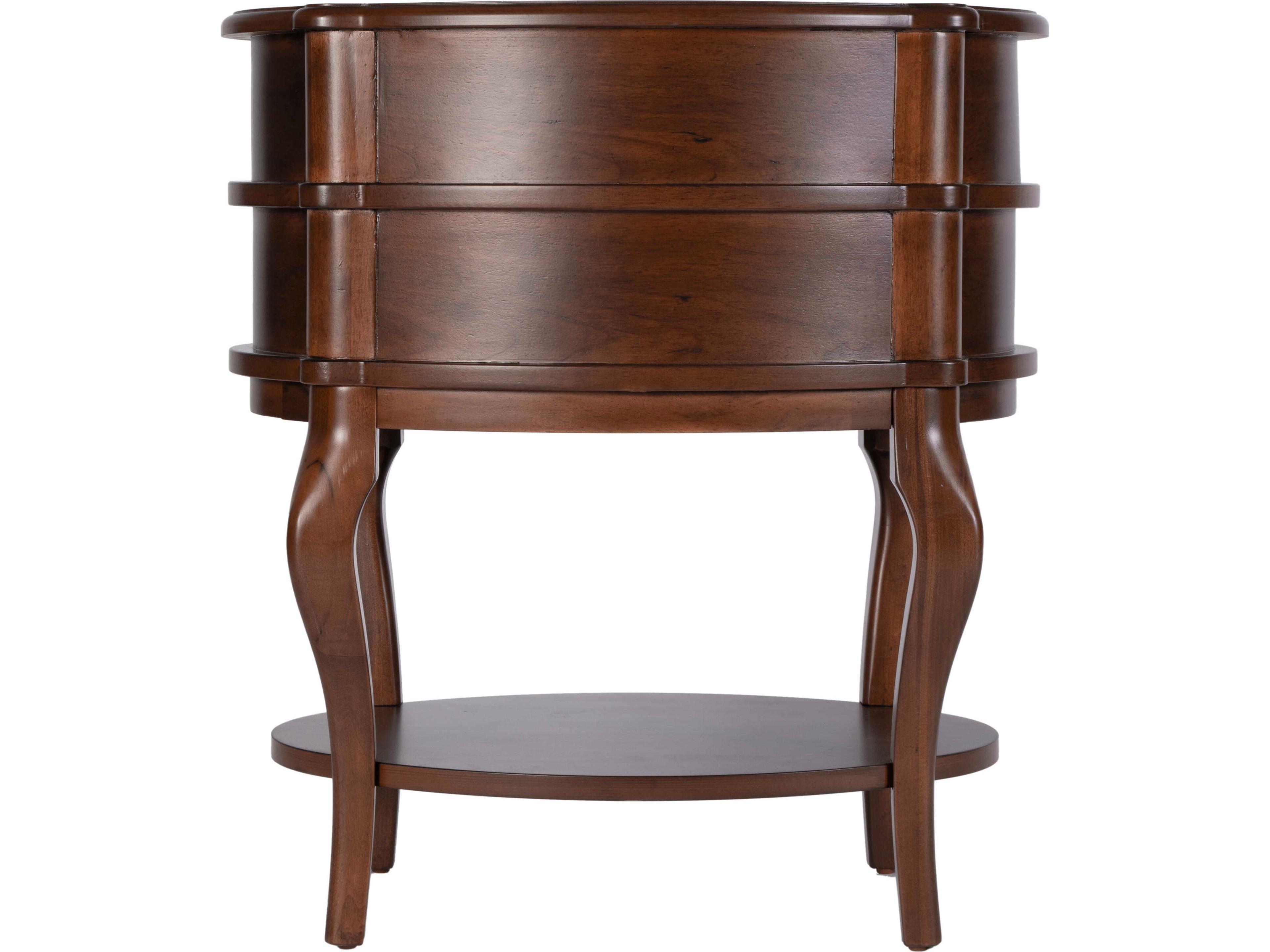 Butler Ethel Oval Wood Brown End Table