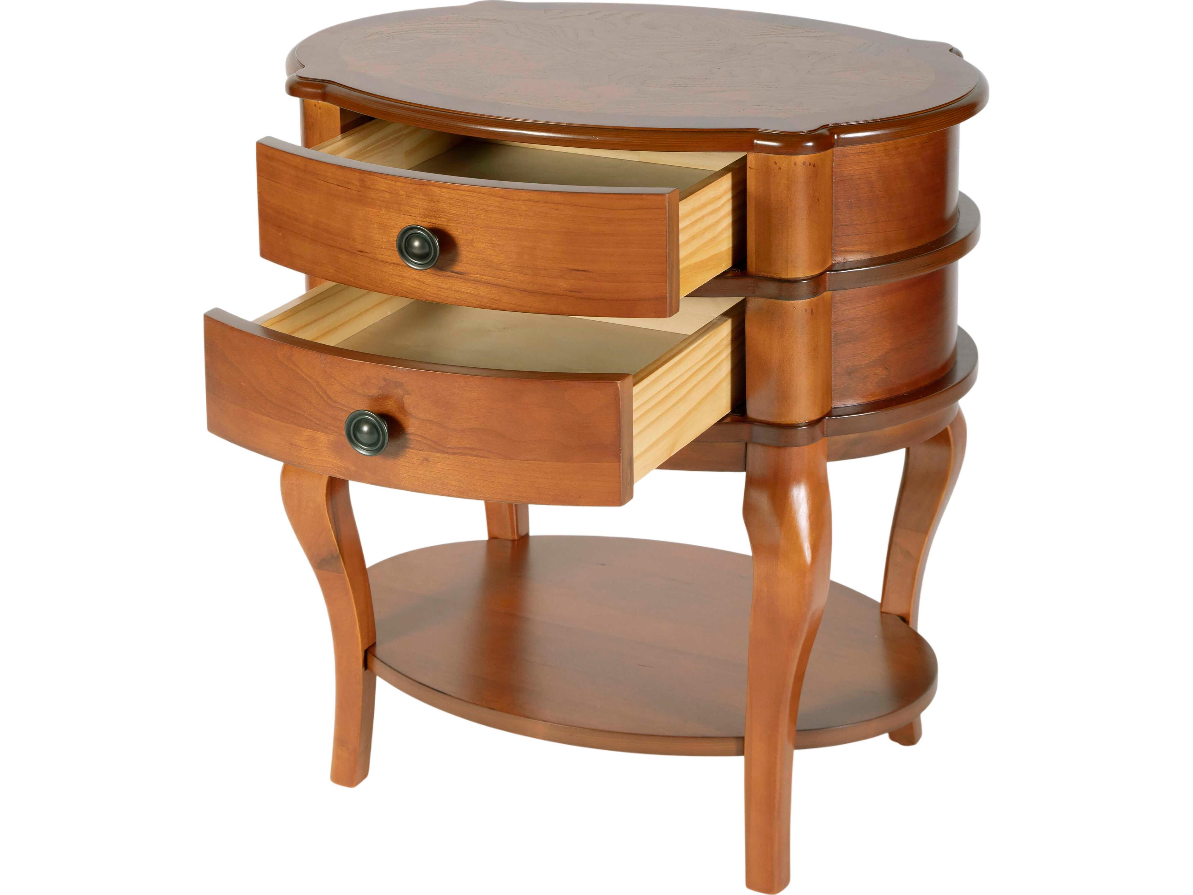 Butler Ethel Oval Wood Light Brown End Table