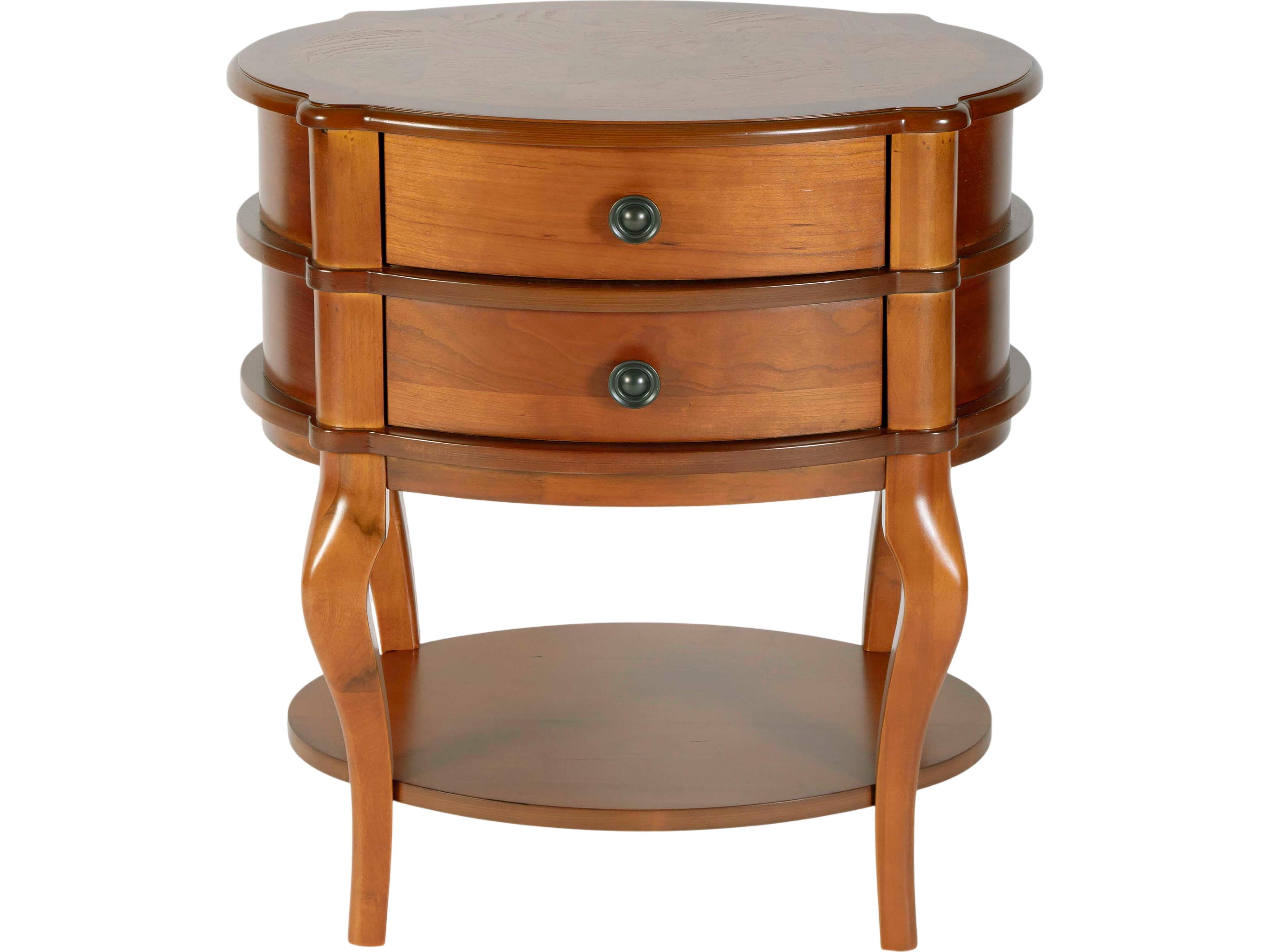 Butler Ethel Oval Wood Light Brown End Table