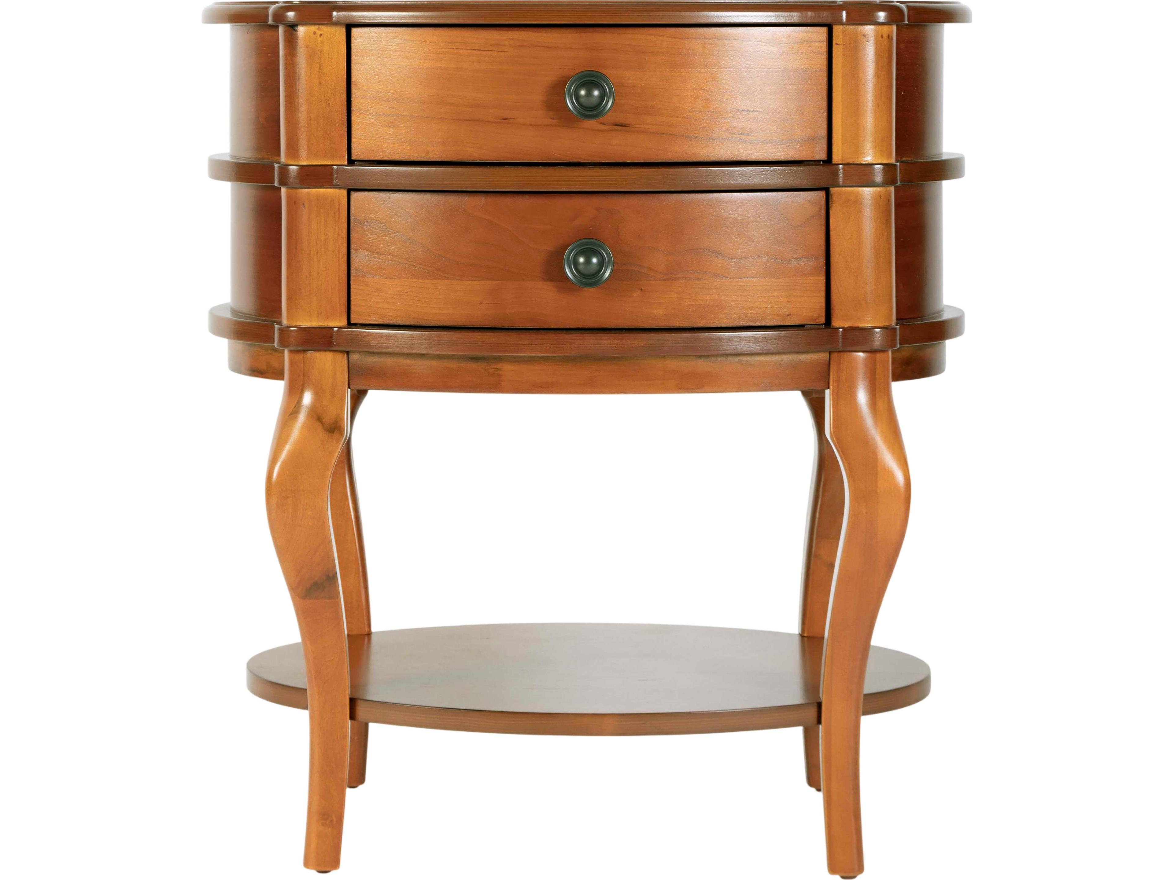Butler Ethel Oval Wood Light Brown End Table