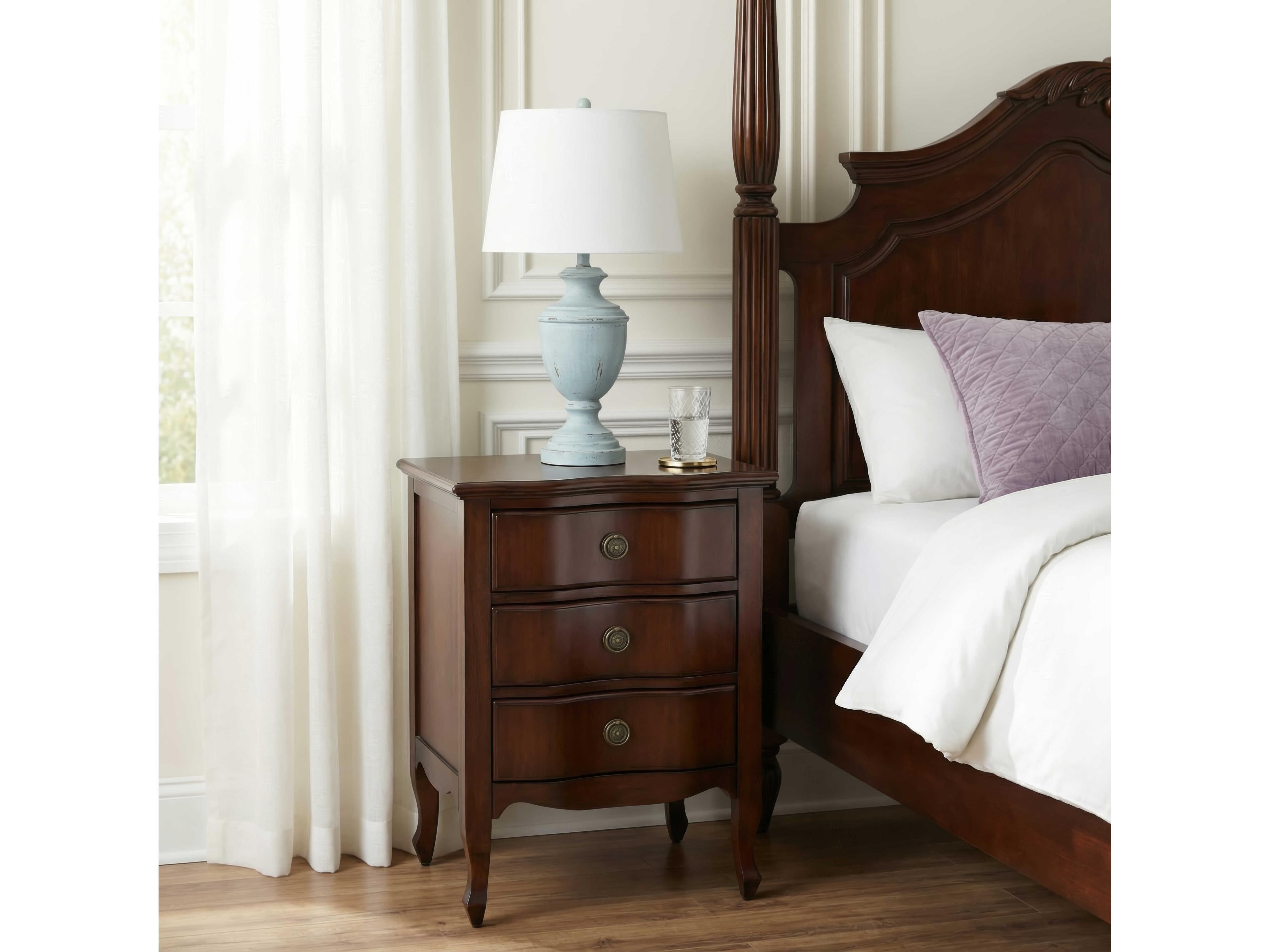 Butler Nigel 3-Drawers Mahogany Wood Nightstand