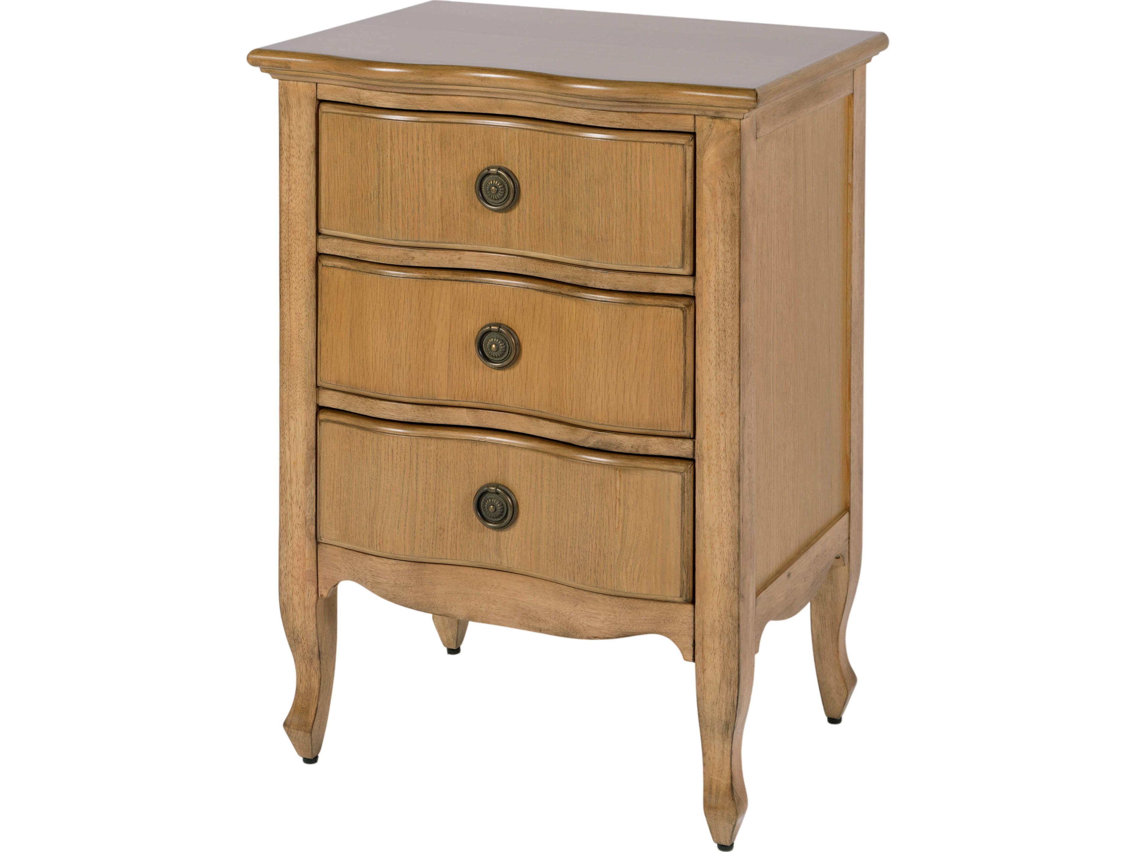 Butler Nigel 3-Drawers Brown Mahogany Wood Nightstand