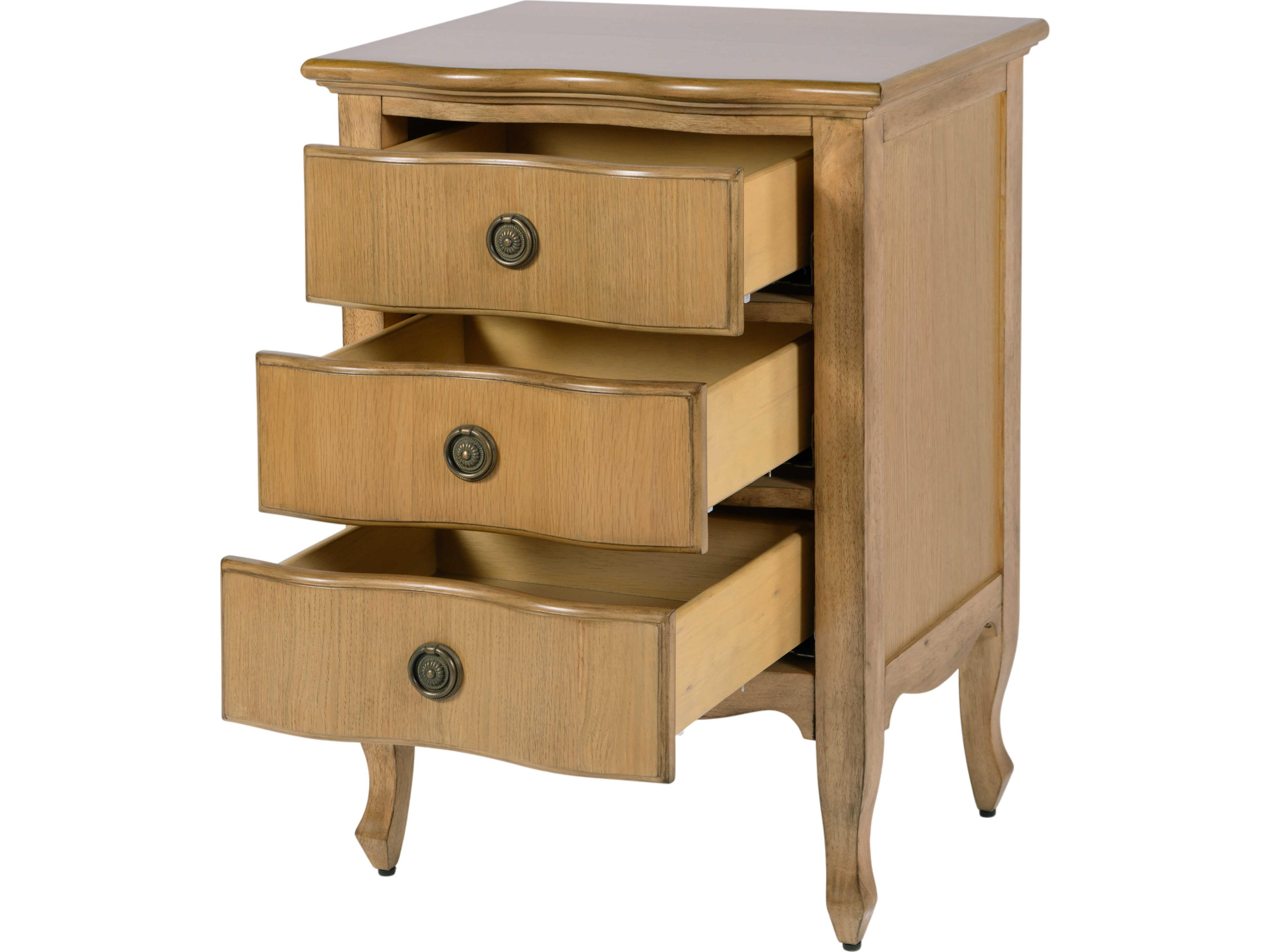 Butler Nigel 3-Drawers Brown Mahogany Wood Nightstand