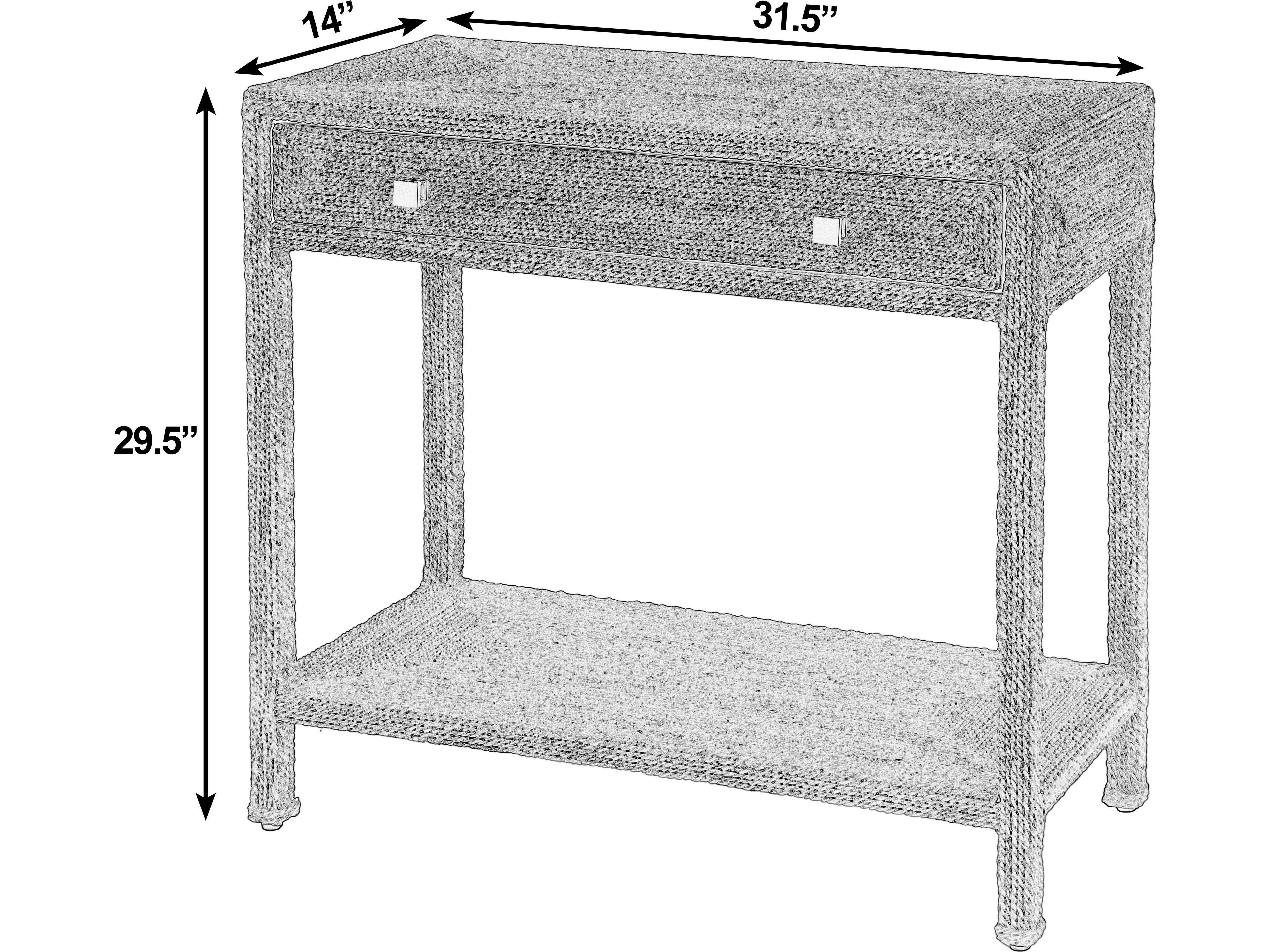 Butler Como Rectangular Wood Natural Brown Console Table