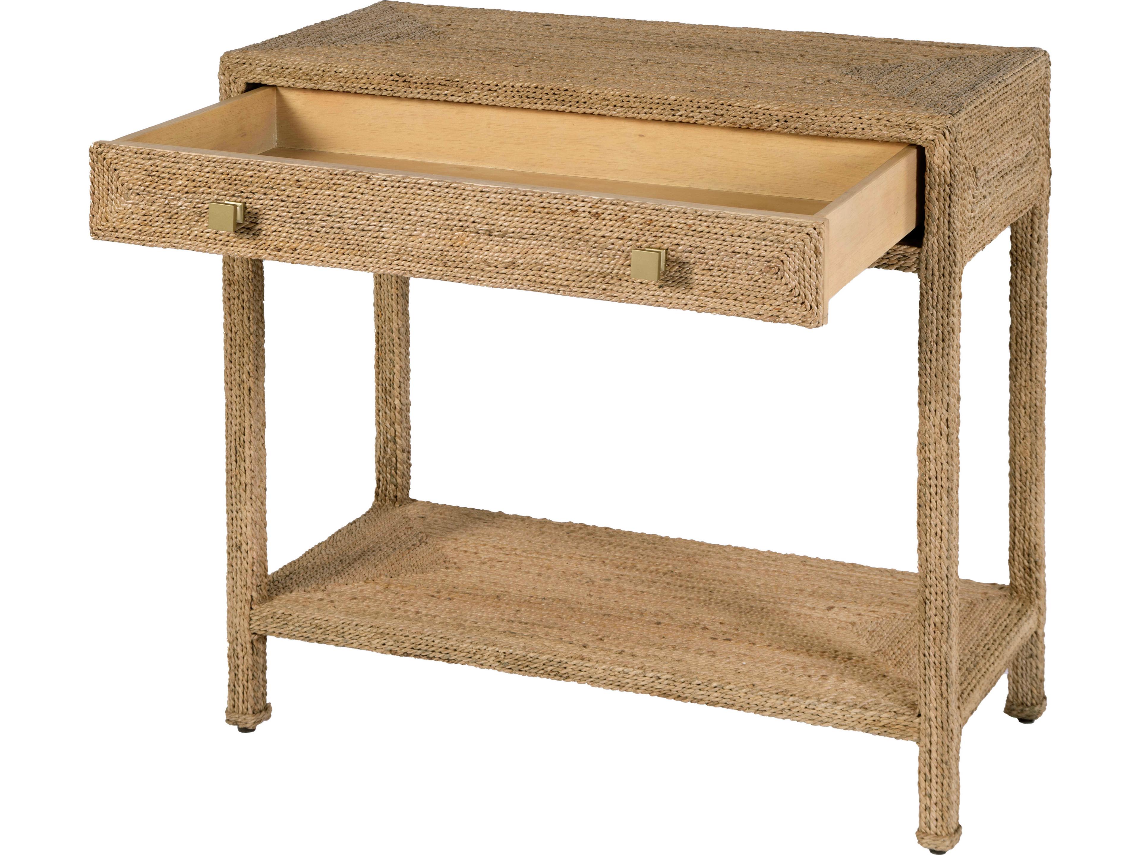 Butler Como Rectangular Wood Natural Brown Console Table