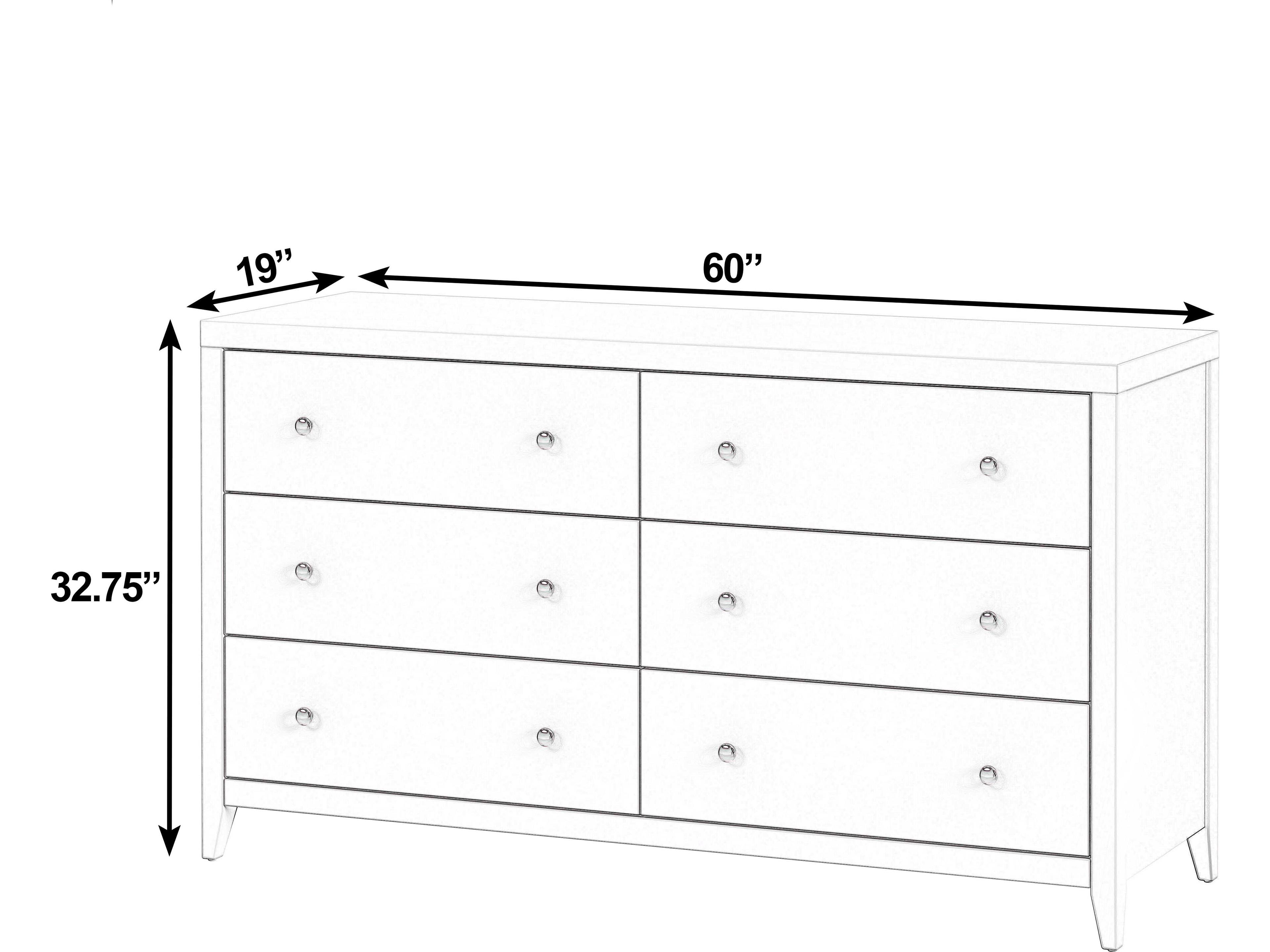 Butler Dana 6-Drawers Acacia Wood Double Dresser