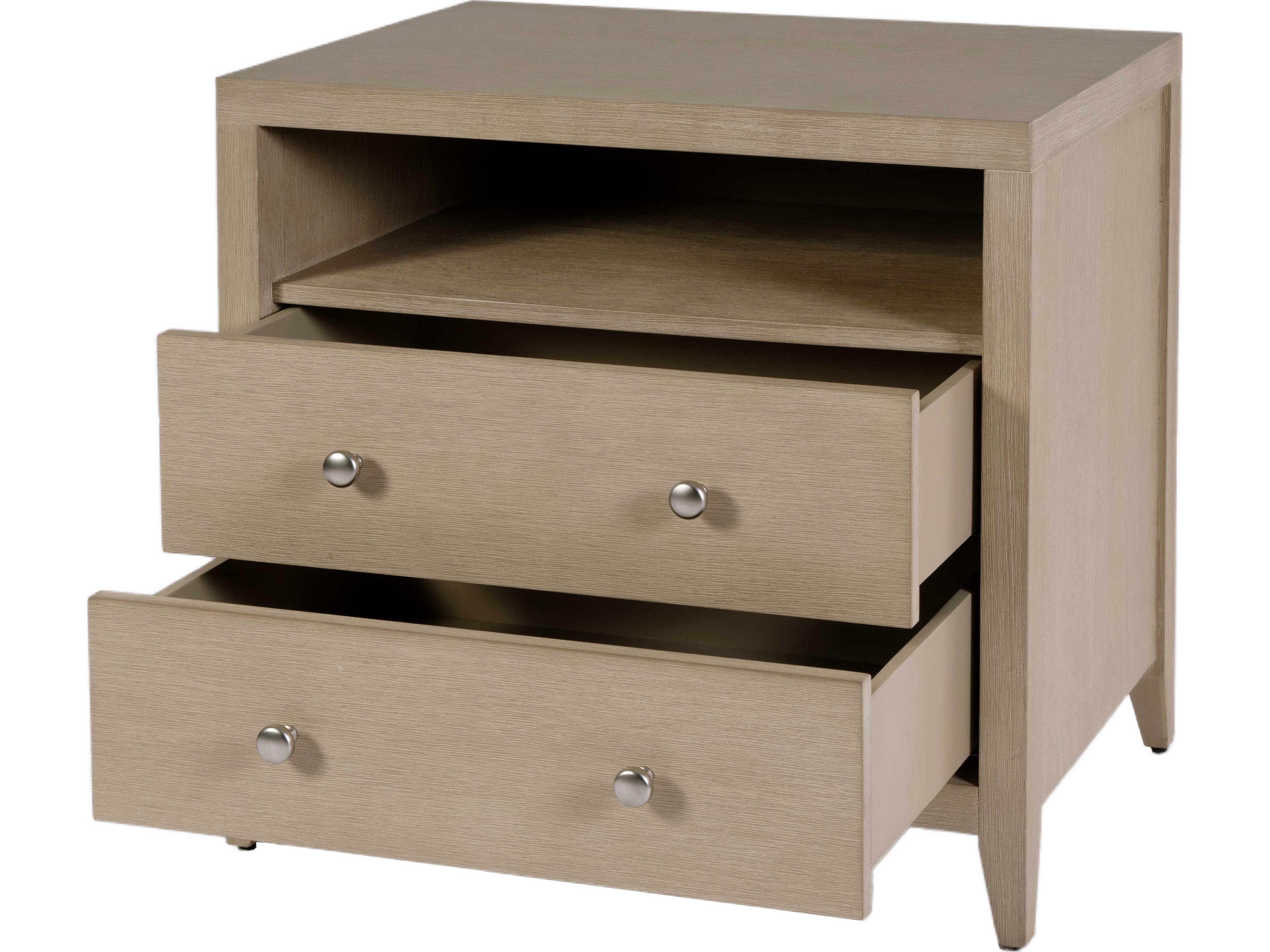 Butler Dana 2-Drawers Beige Acacia Wood Nightstand