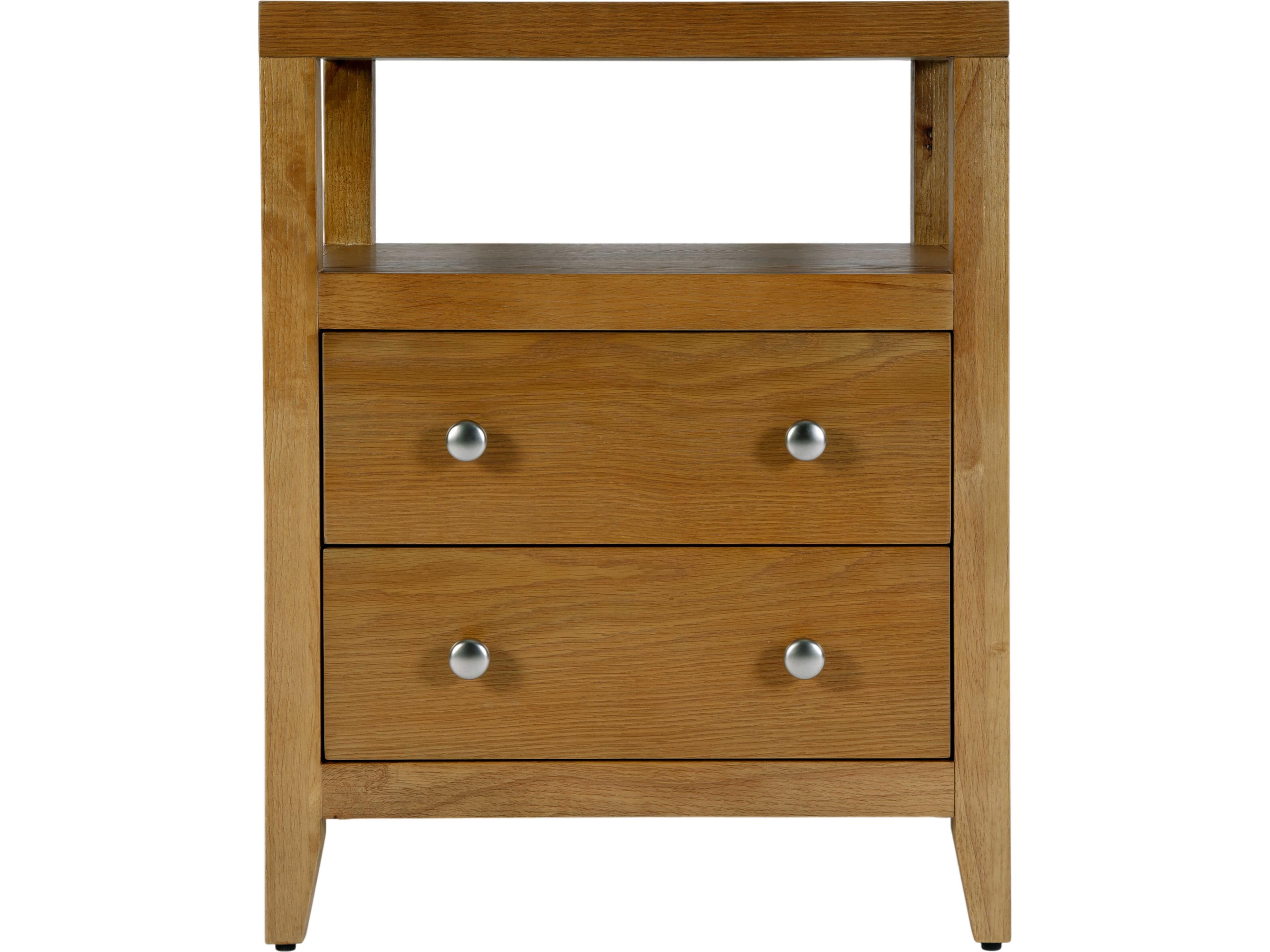 Butler Dana 2-Drawers Acacia Wood Nightstand