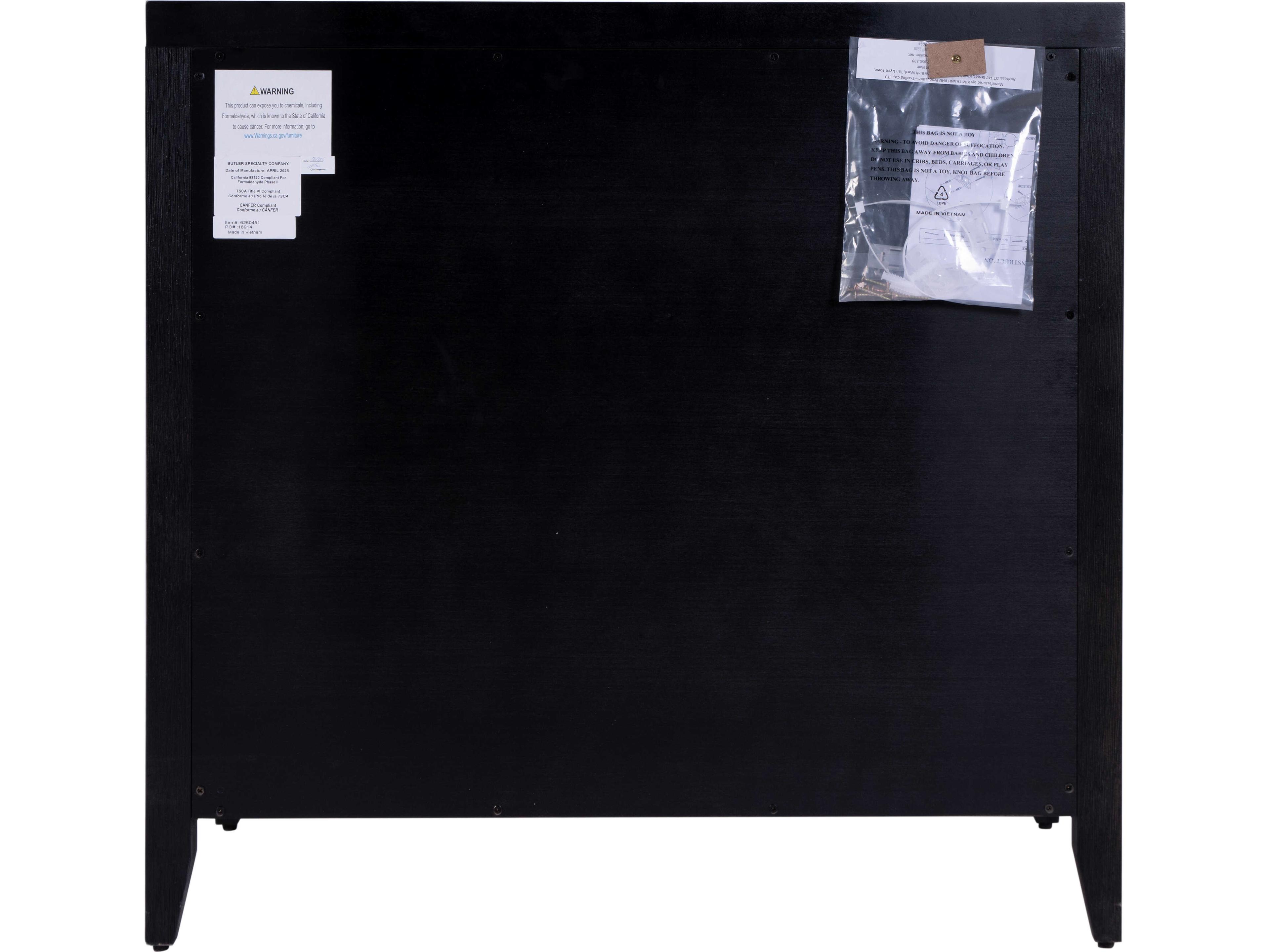 Butler Dana 3-Drawers Brown Acacia Wood Dresser