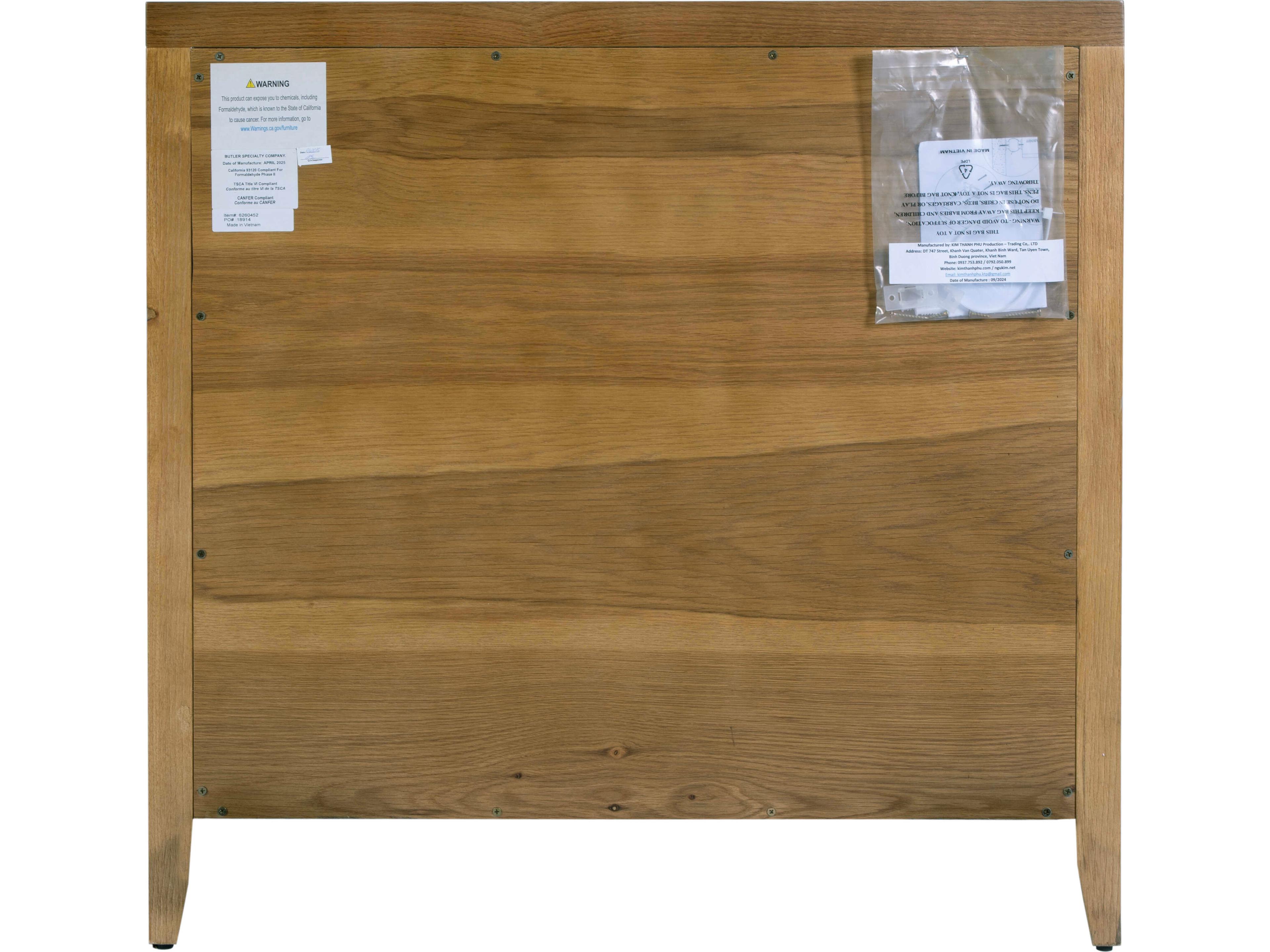 Butler Dana 3-Drawers Pine Wood Dresser