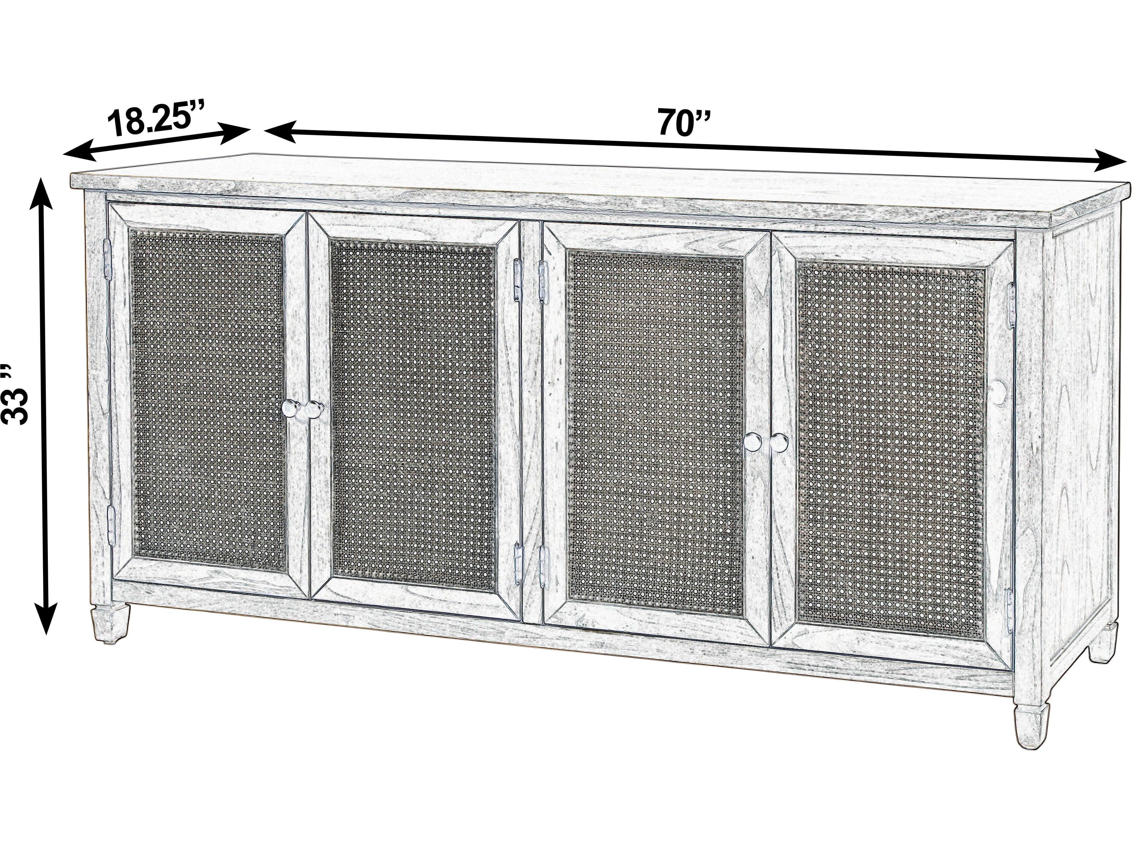 Butler Flagstaff 70" Mindi Wood Rustic Gray Sideboard