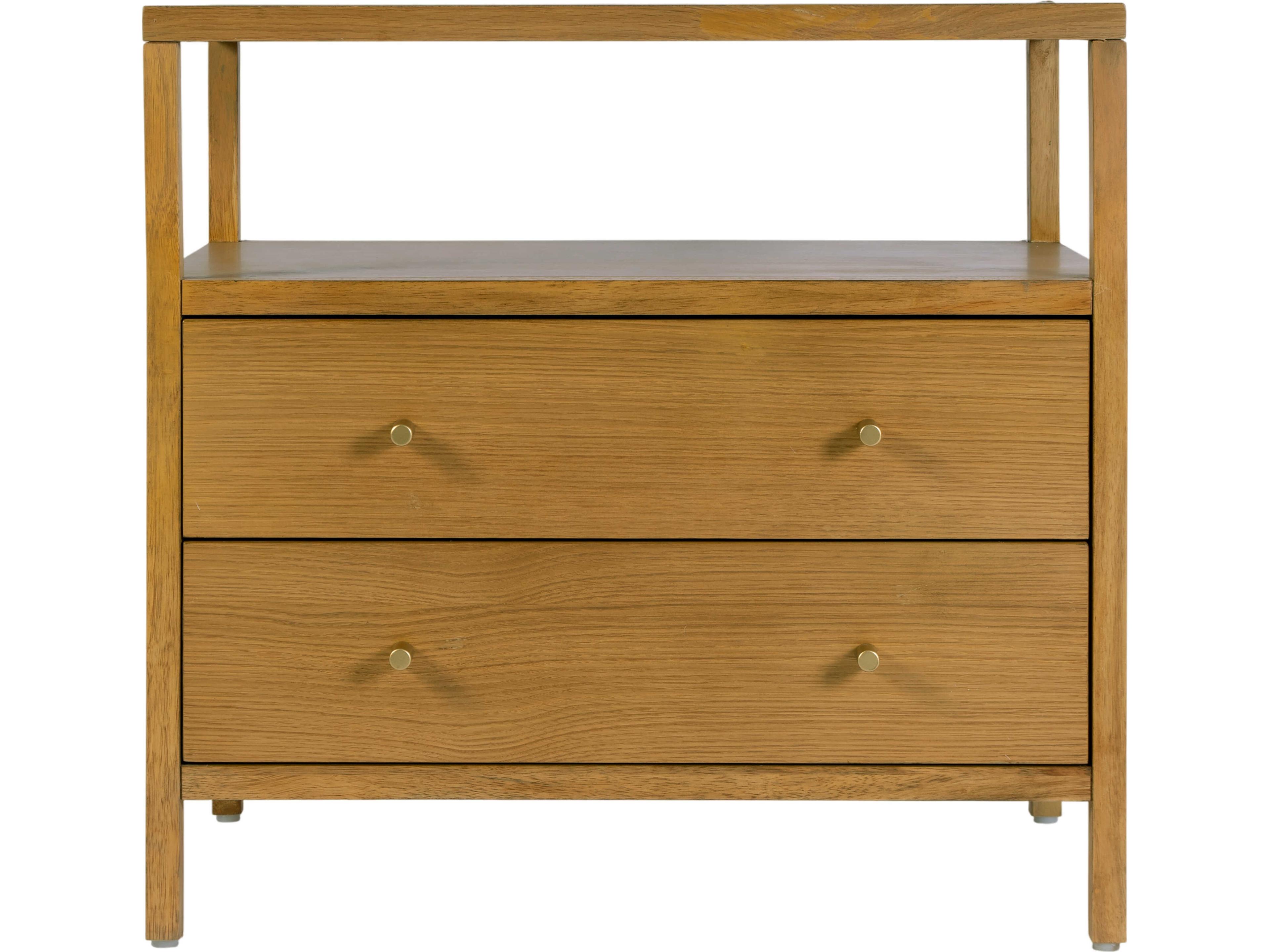 Butler Mendel 2-Drawers Oak Wood Nightstand