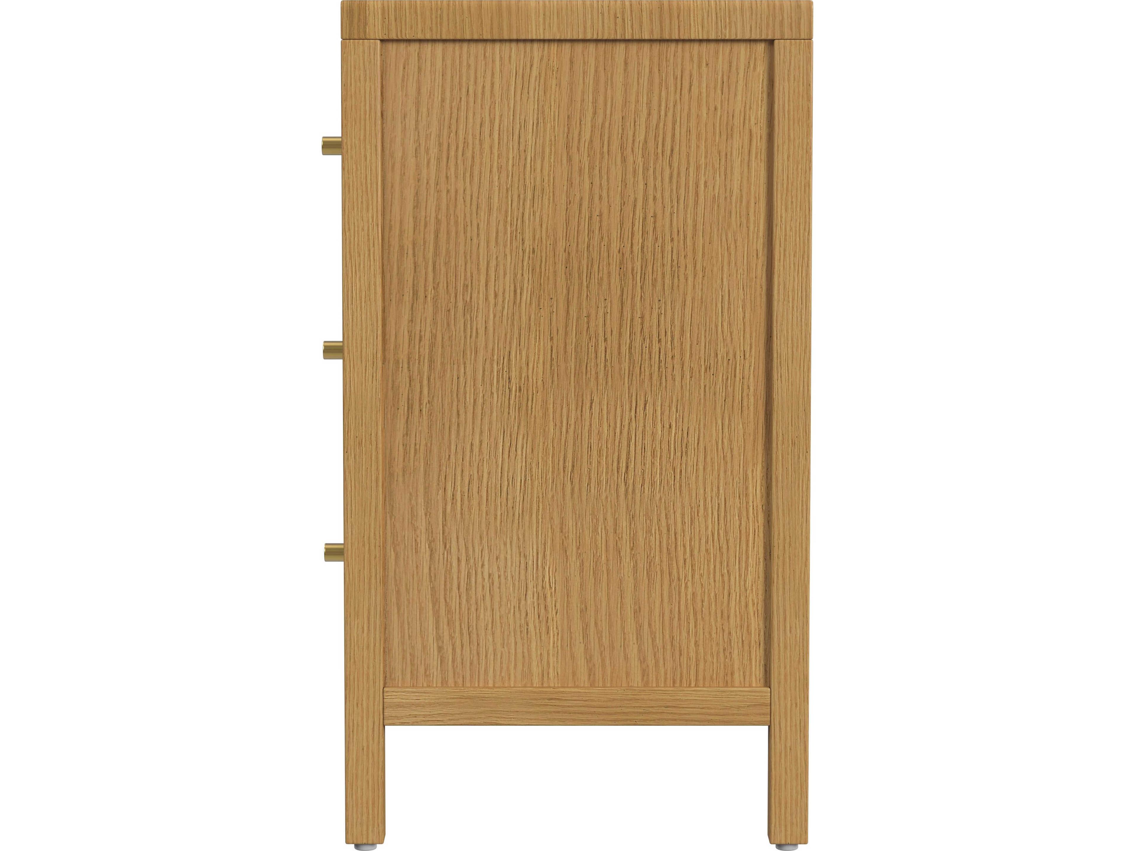 Butler Mendel 6-Drawers Oak Wood Double Dresser