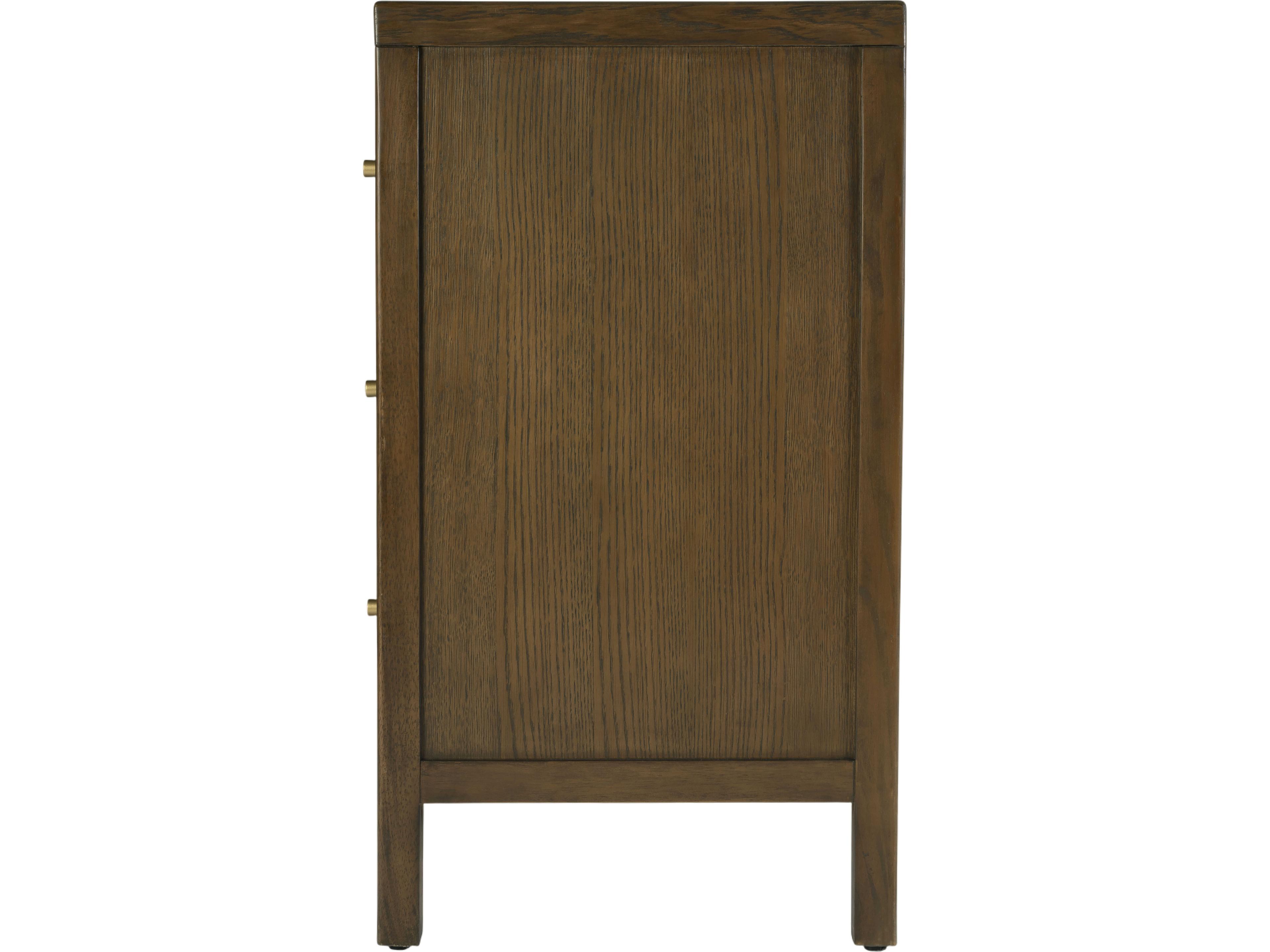 Butler Mendel 6-Drawers Brown Oak Wood Double Dresser
