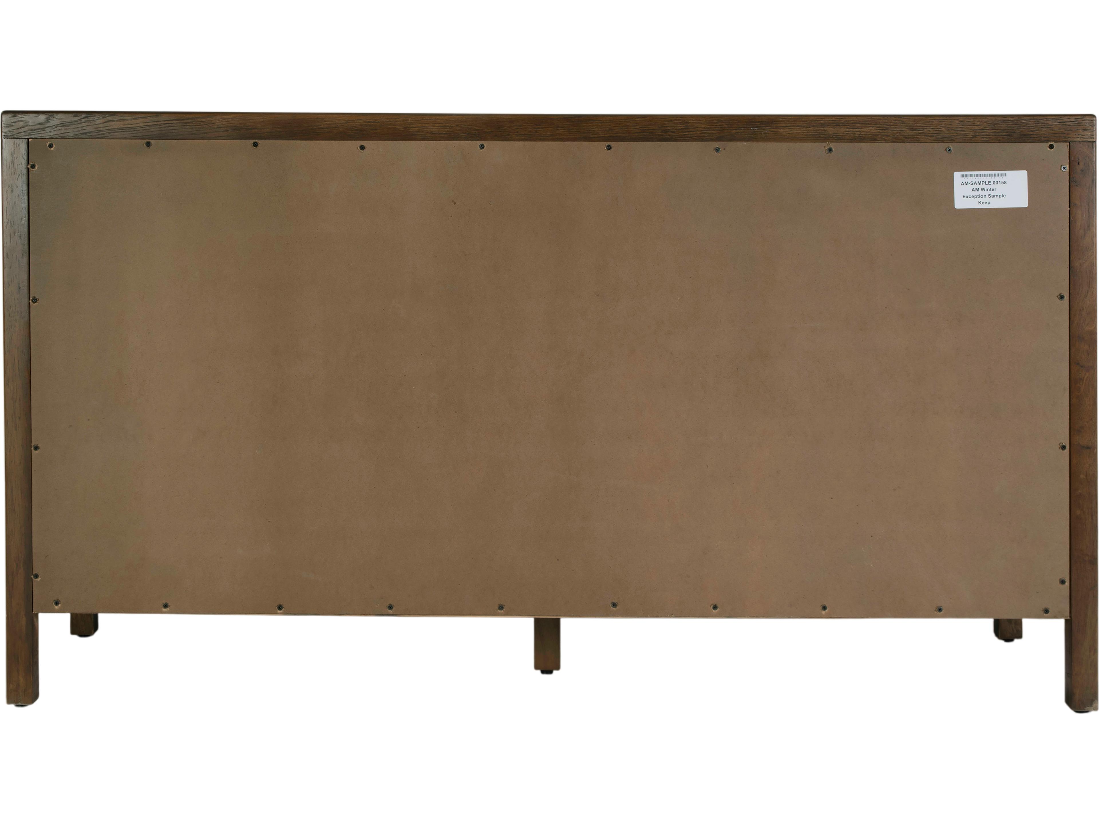 Butler Mendel 6-Drawers Brown Oak Wood Double Dresser