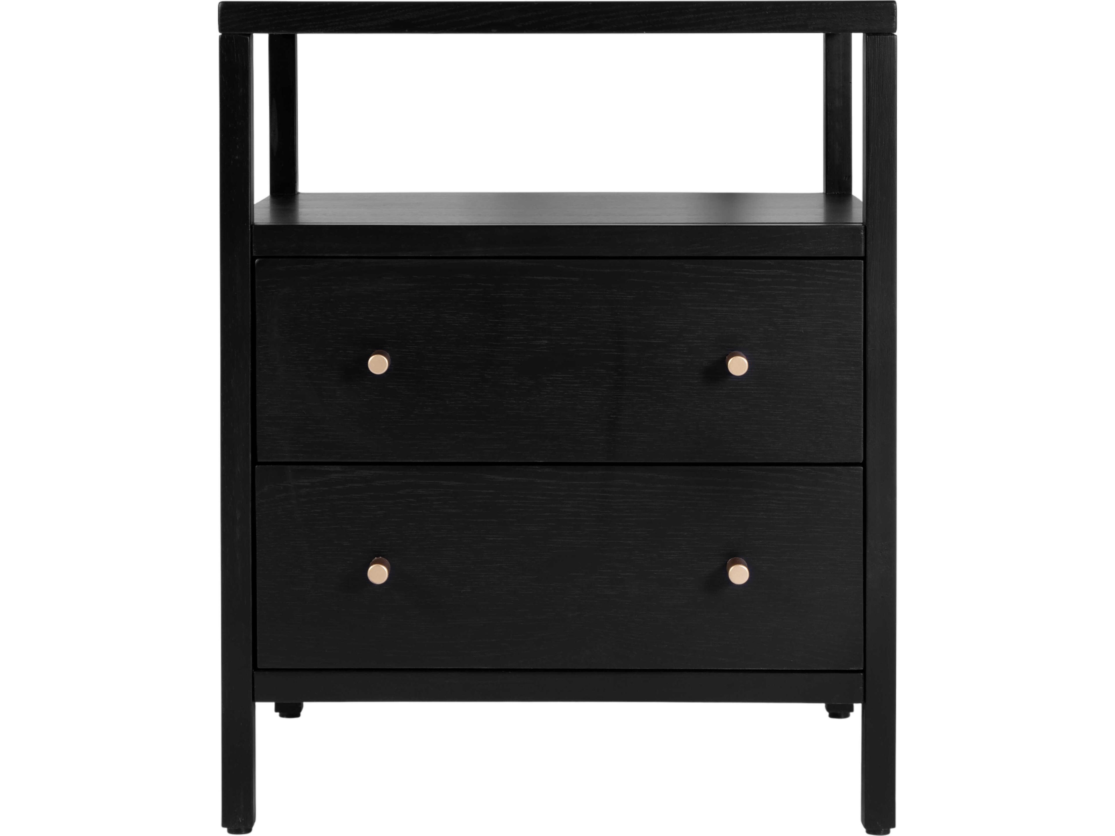 Butler Mendel 2-Drawers Oak Wood Nightstand