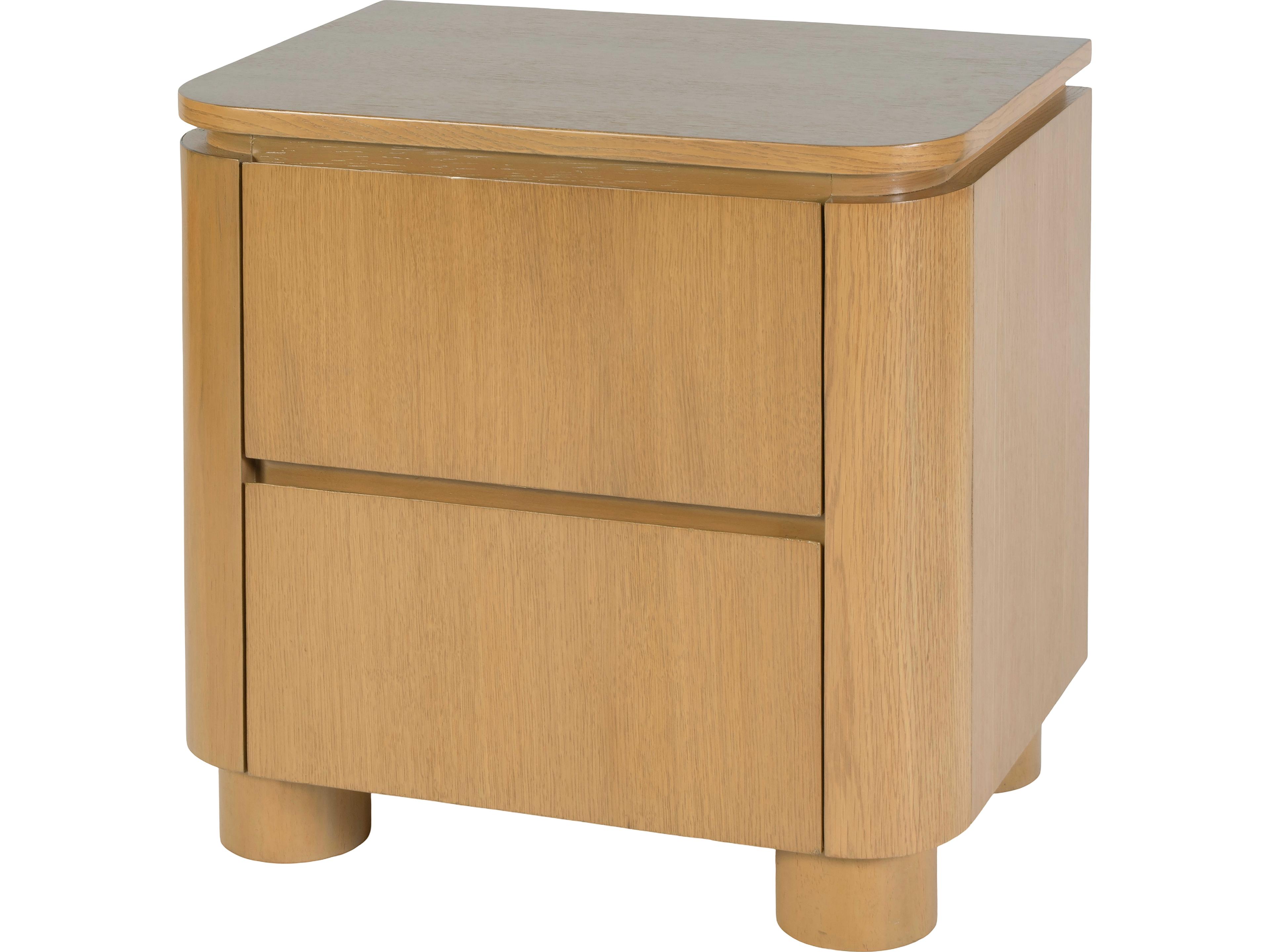 Butler Genoa 2-Drawers Oak Wood Nightstand
