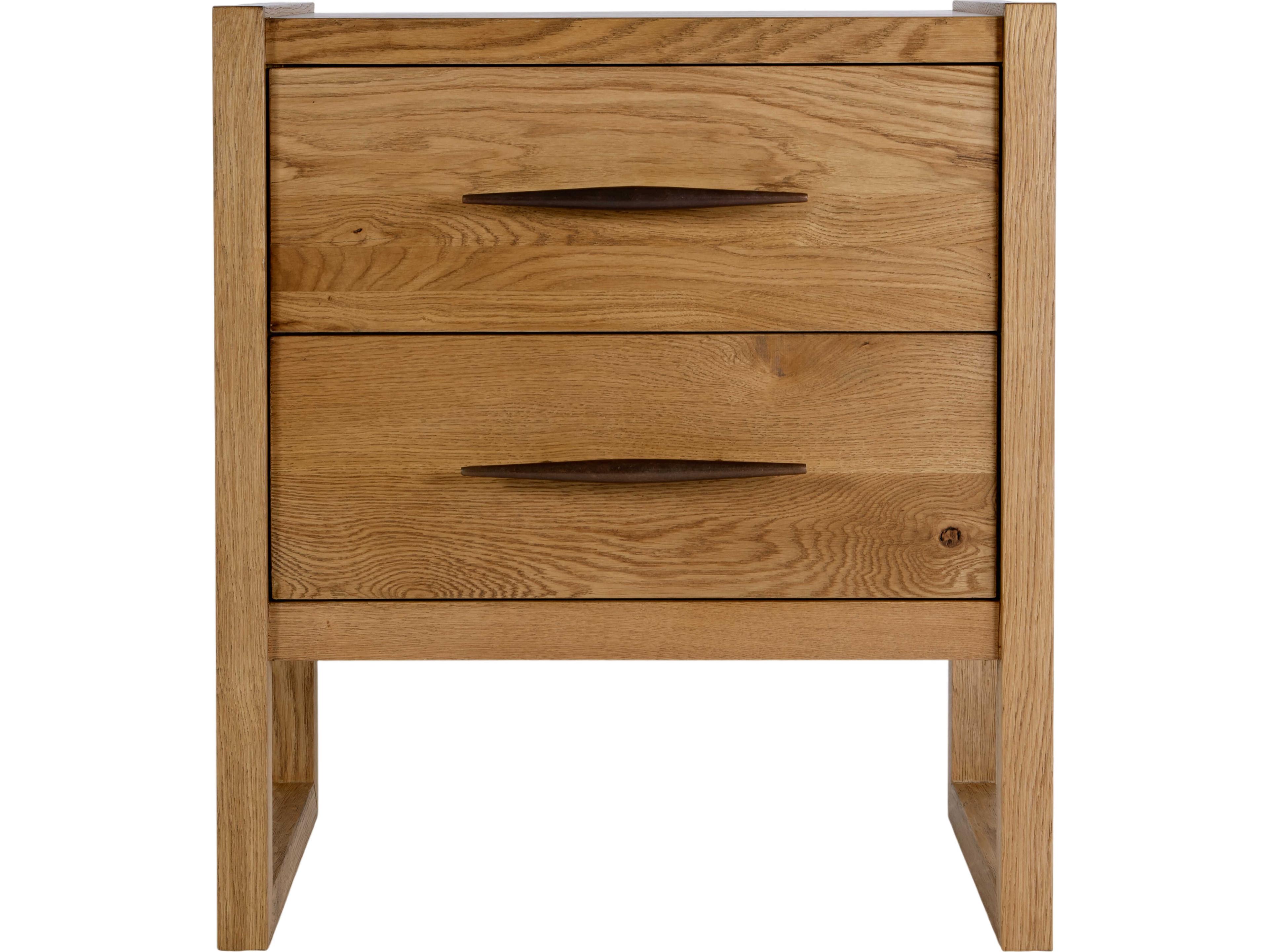 Butler Oakley 2-Drawers Natural Acacia Wood Nightstand