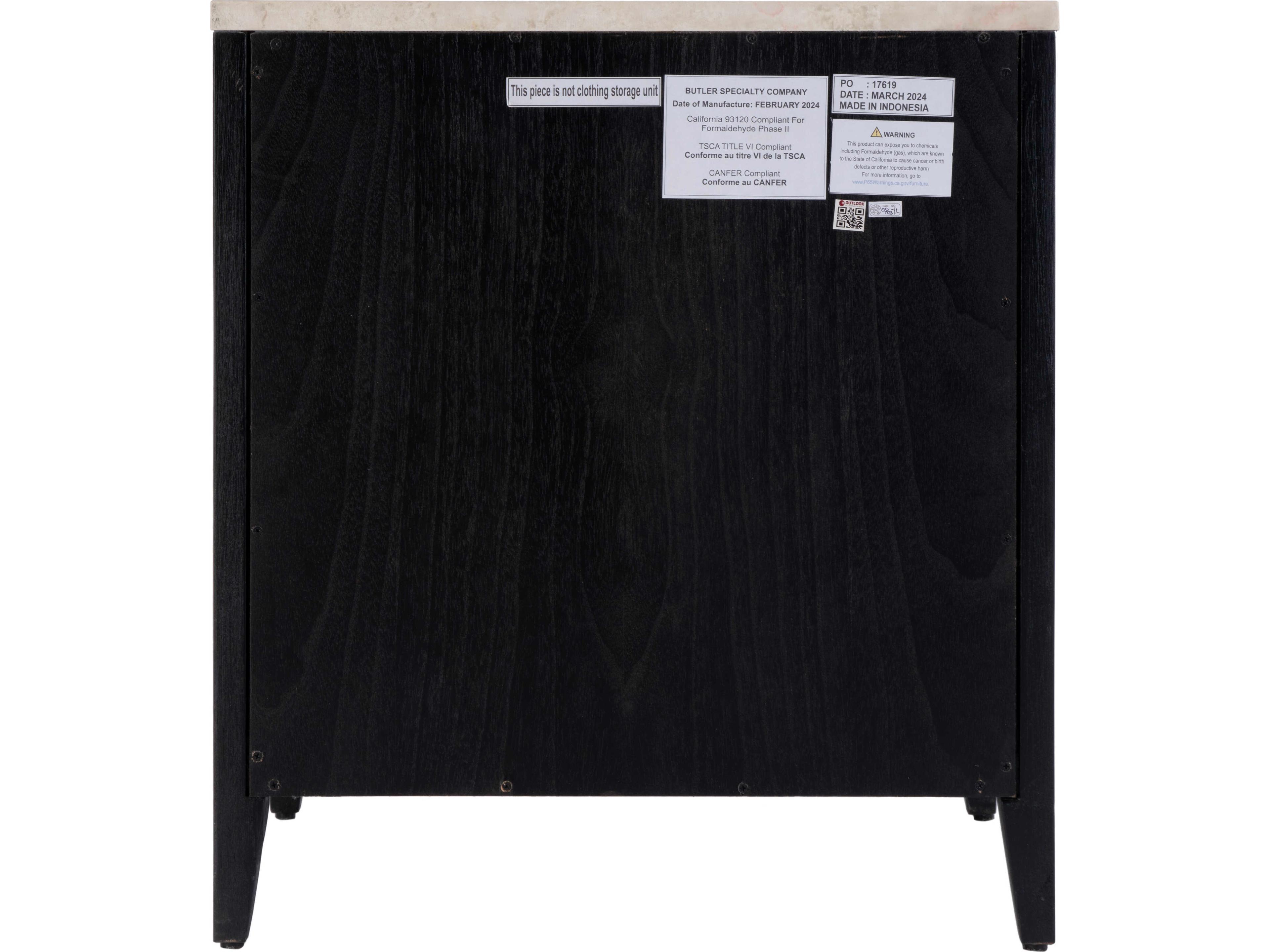 Butler Averly 2-Drawers Mindi Wood Nightstand