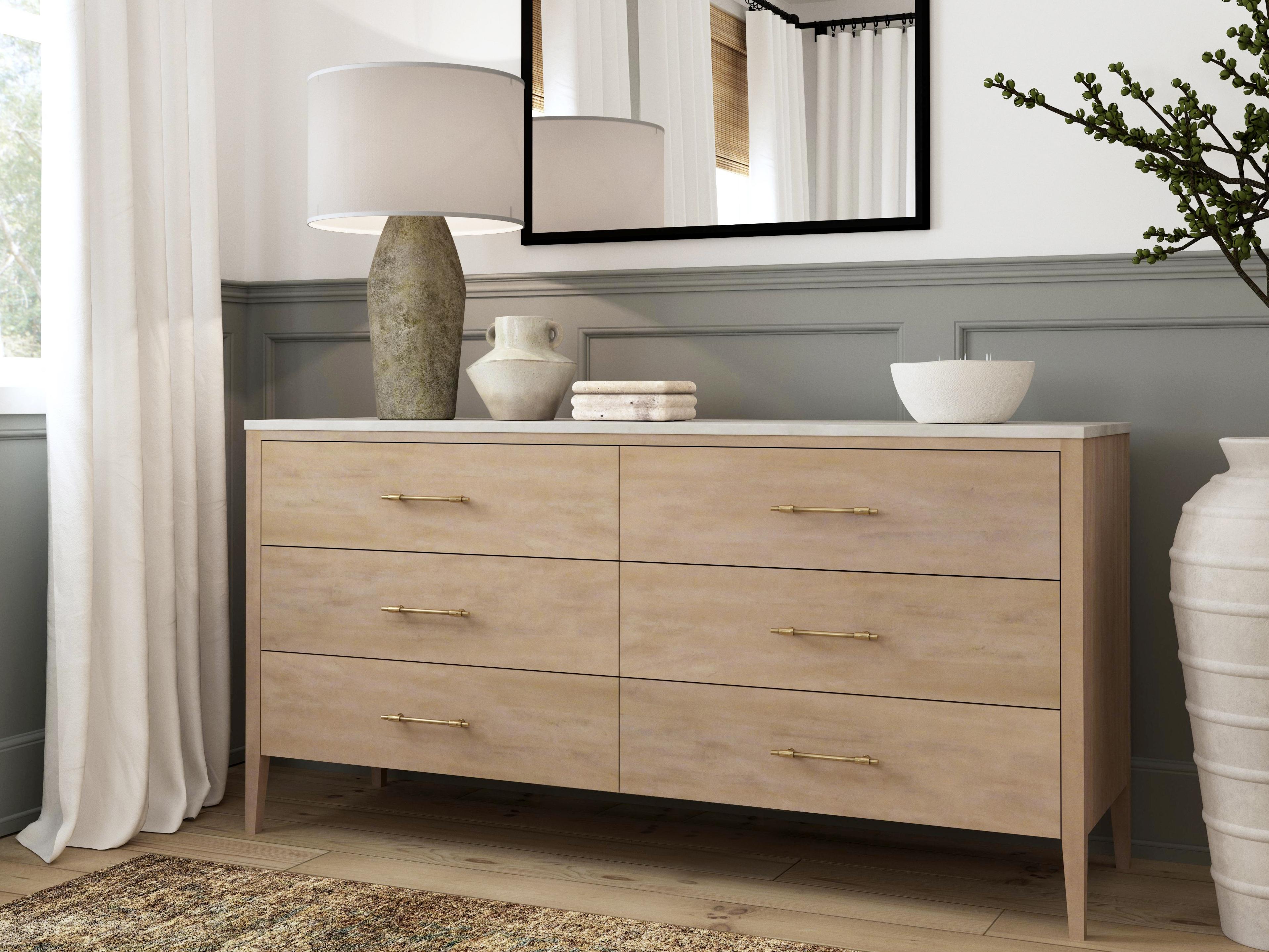 Butler Averly 6-Drawers Beige Double Dresser