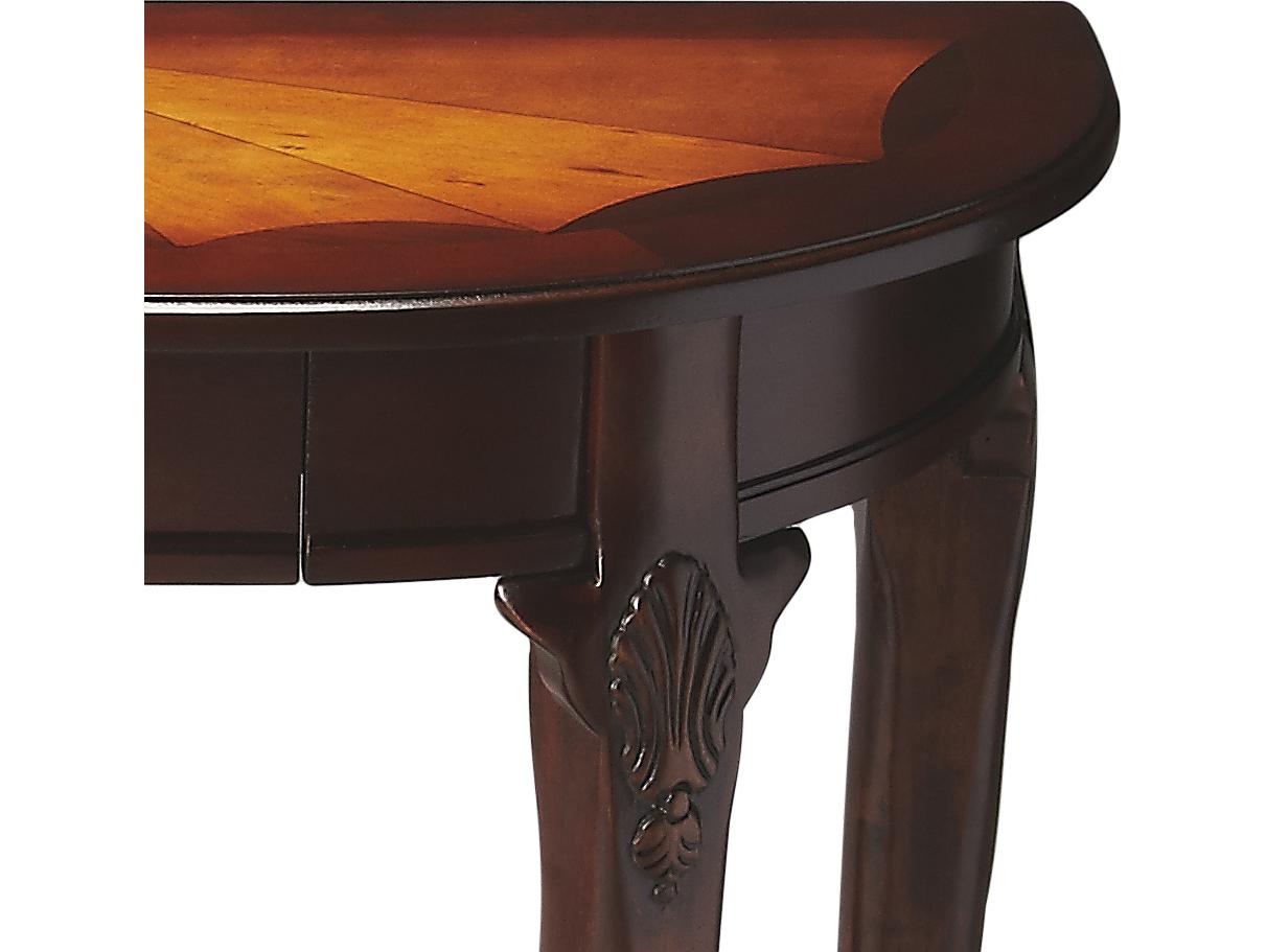 Butler Kimball Demilune Wood Cherry Console Table