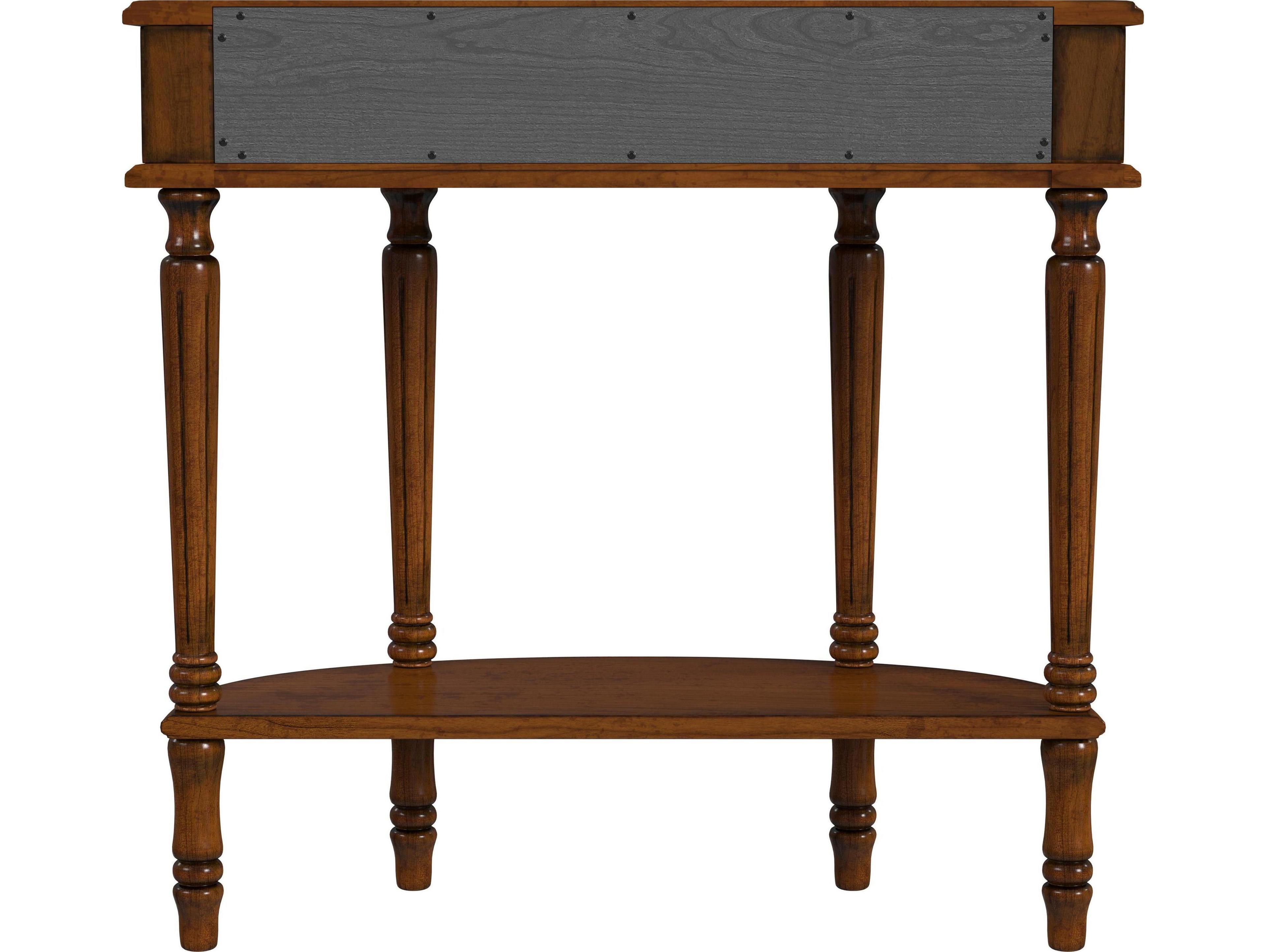 Butler Mozart Demilune Wood Antique Cherry Console Table