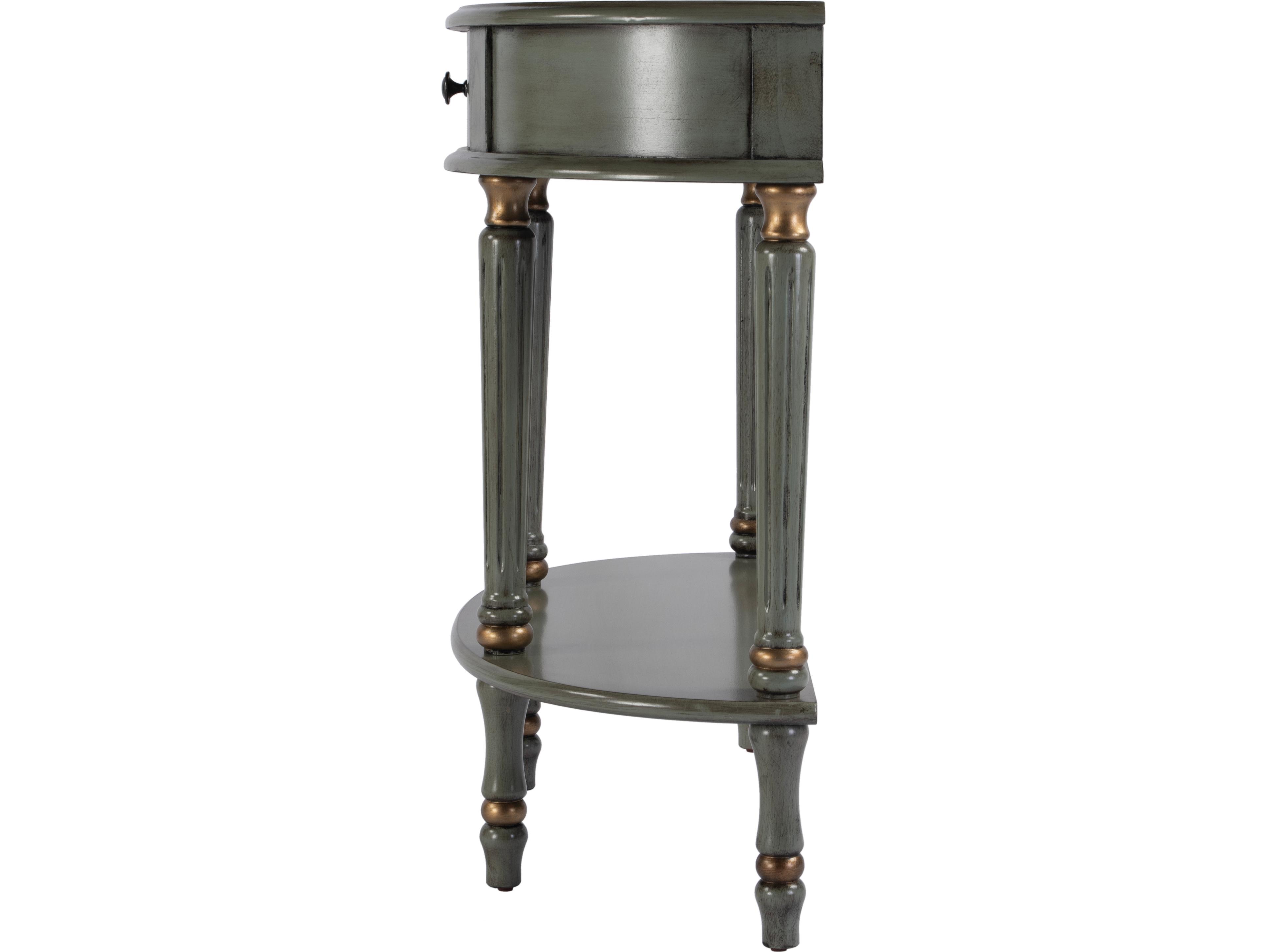 Butler Mozart Demilune Wood Royal Pastel Green Console Table