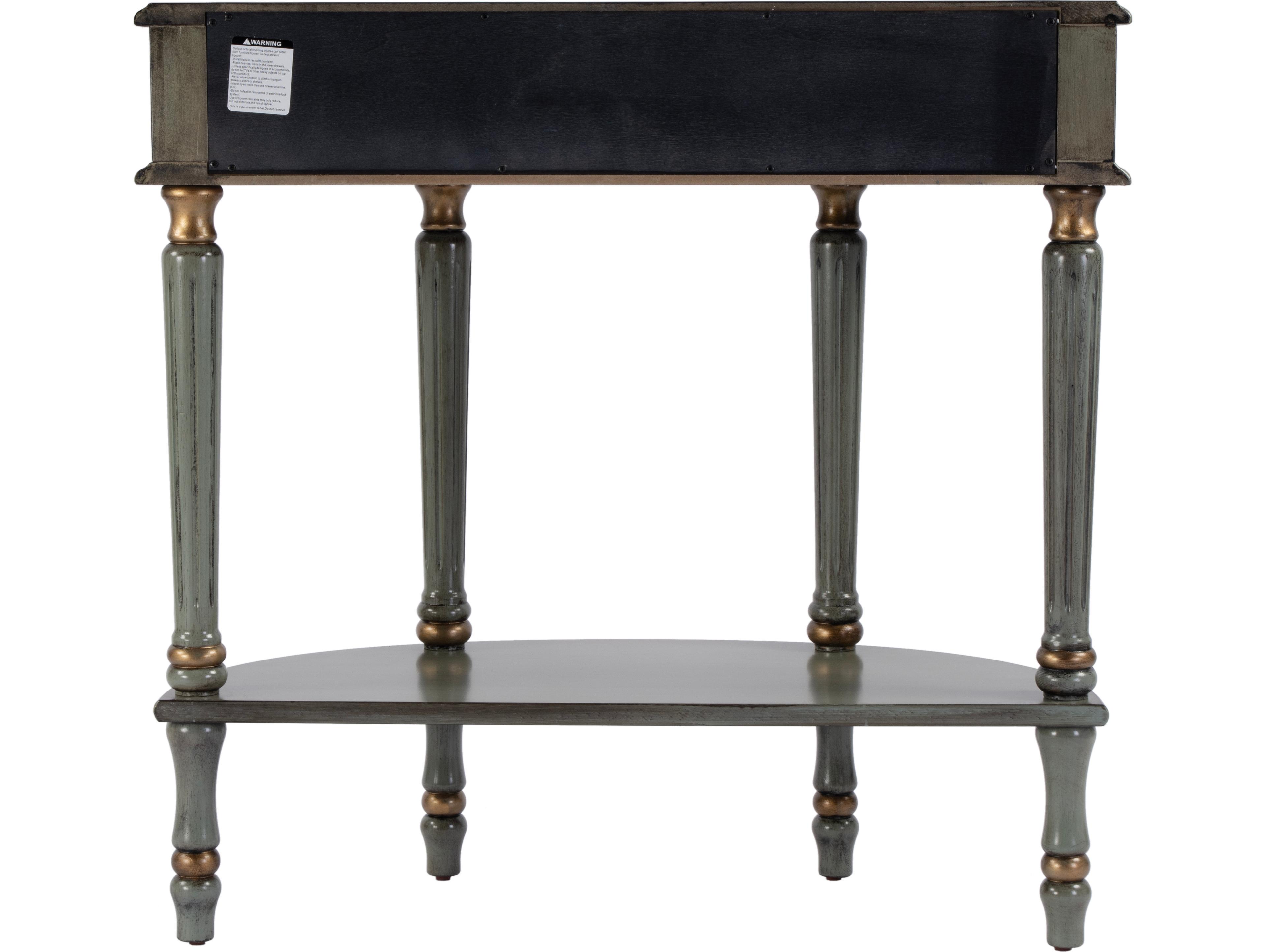 Butler Mozart Demilune Wood Royal Pastel Green Console Table