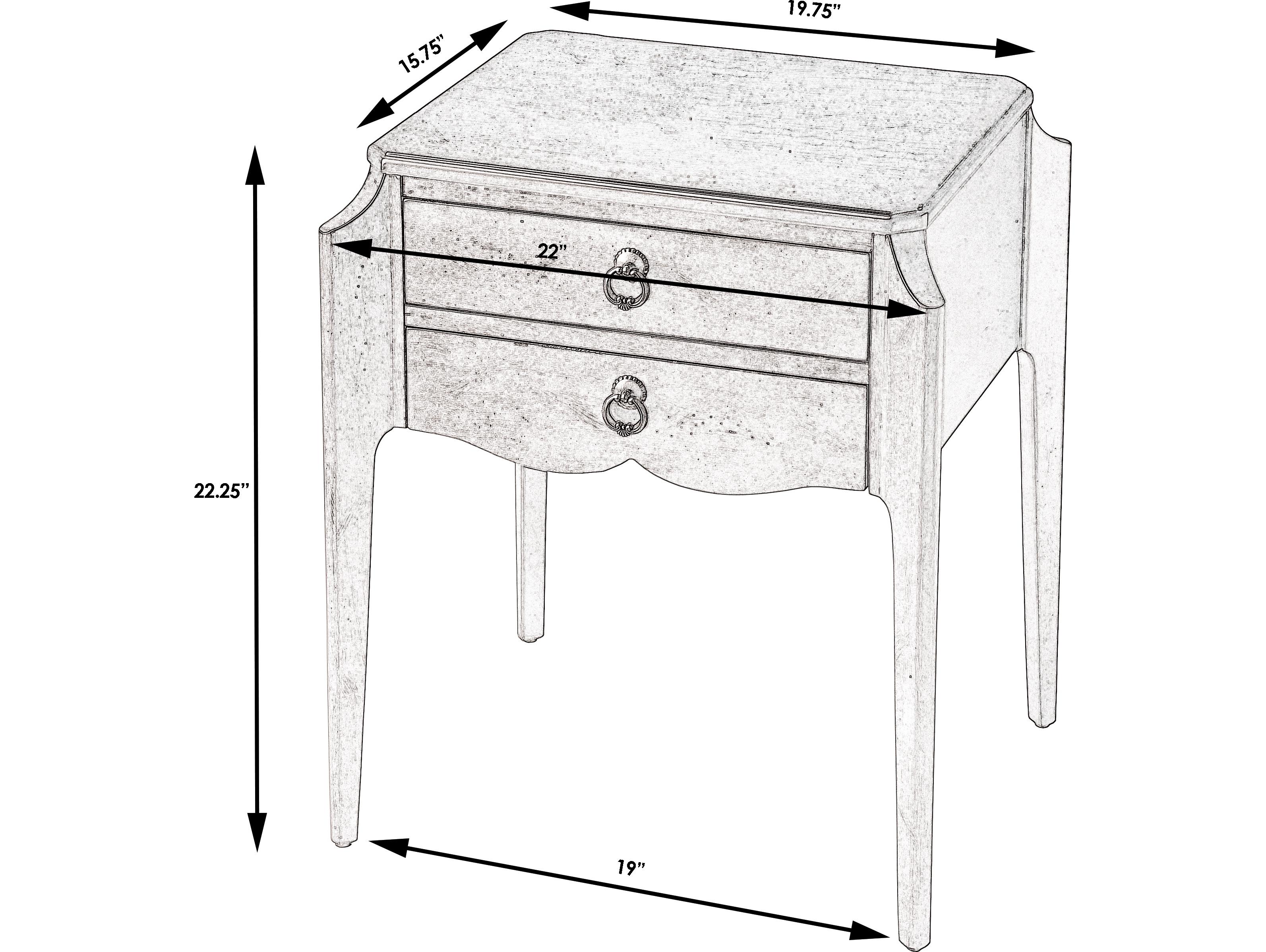 Butler Wilshire Rectangular Wood Dark Brown End Table