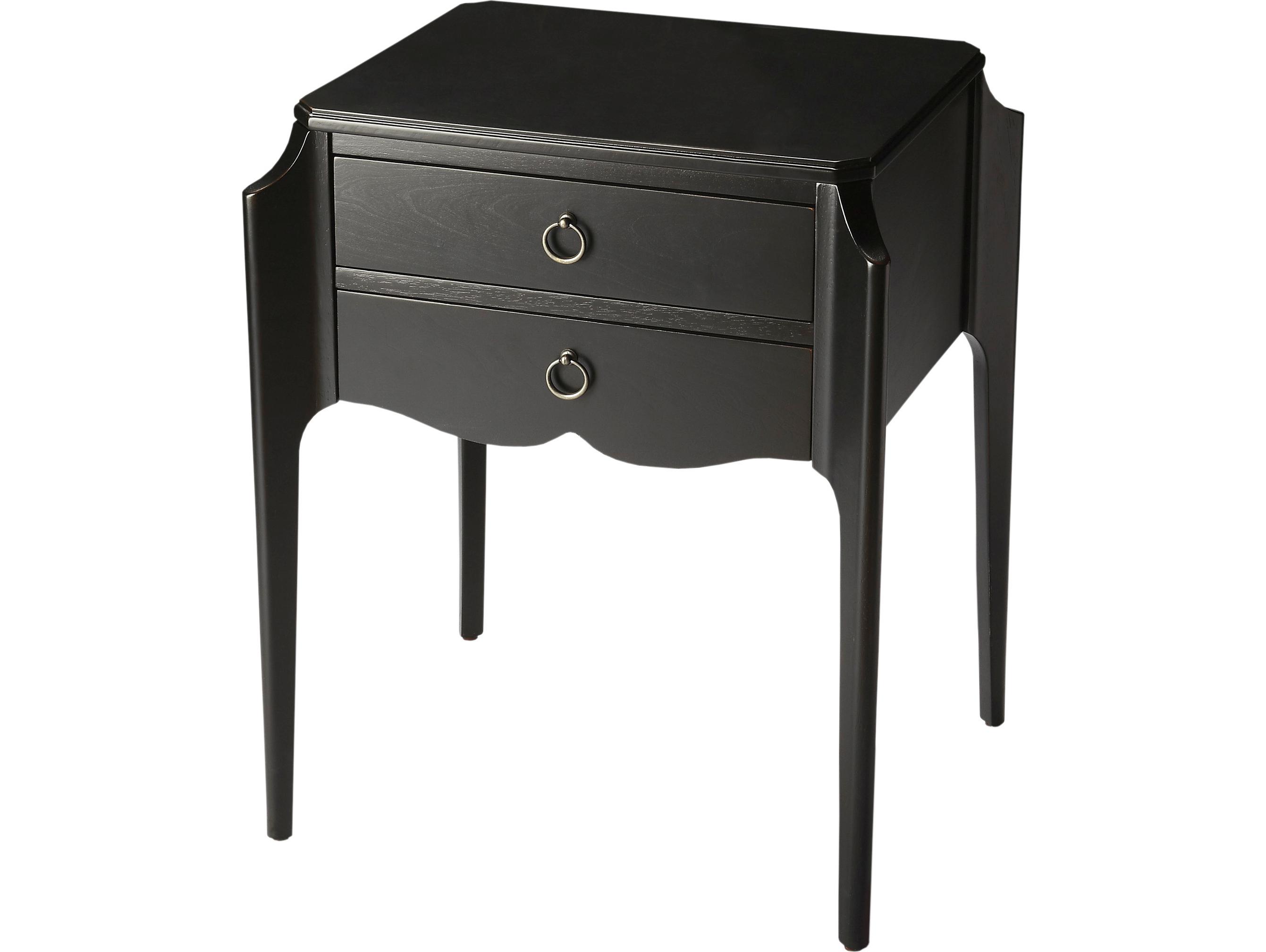 Butler Wilshire Rectangular Wood Black Licorice End Table
