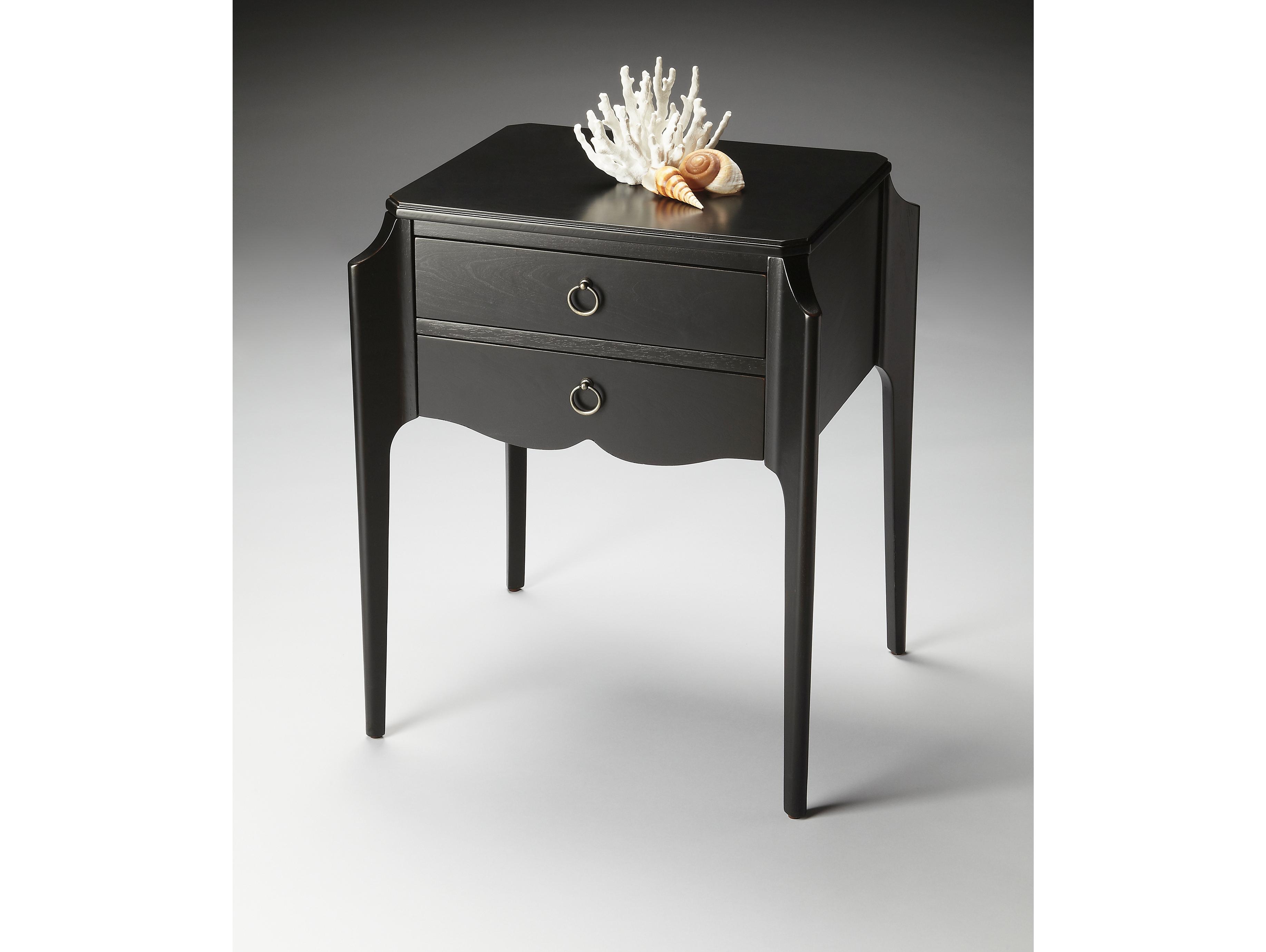 Butler Wilshire Rectangular Wood Black Licorice End Table