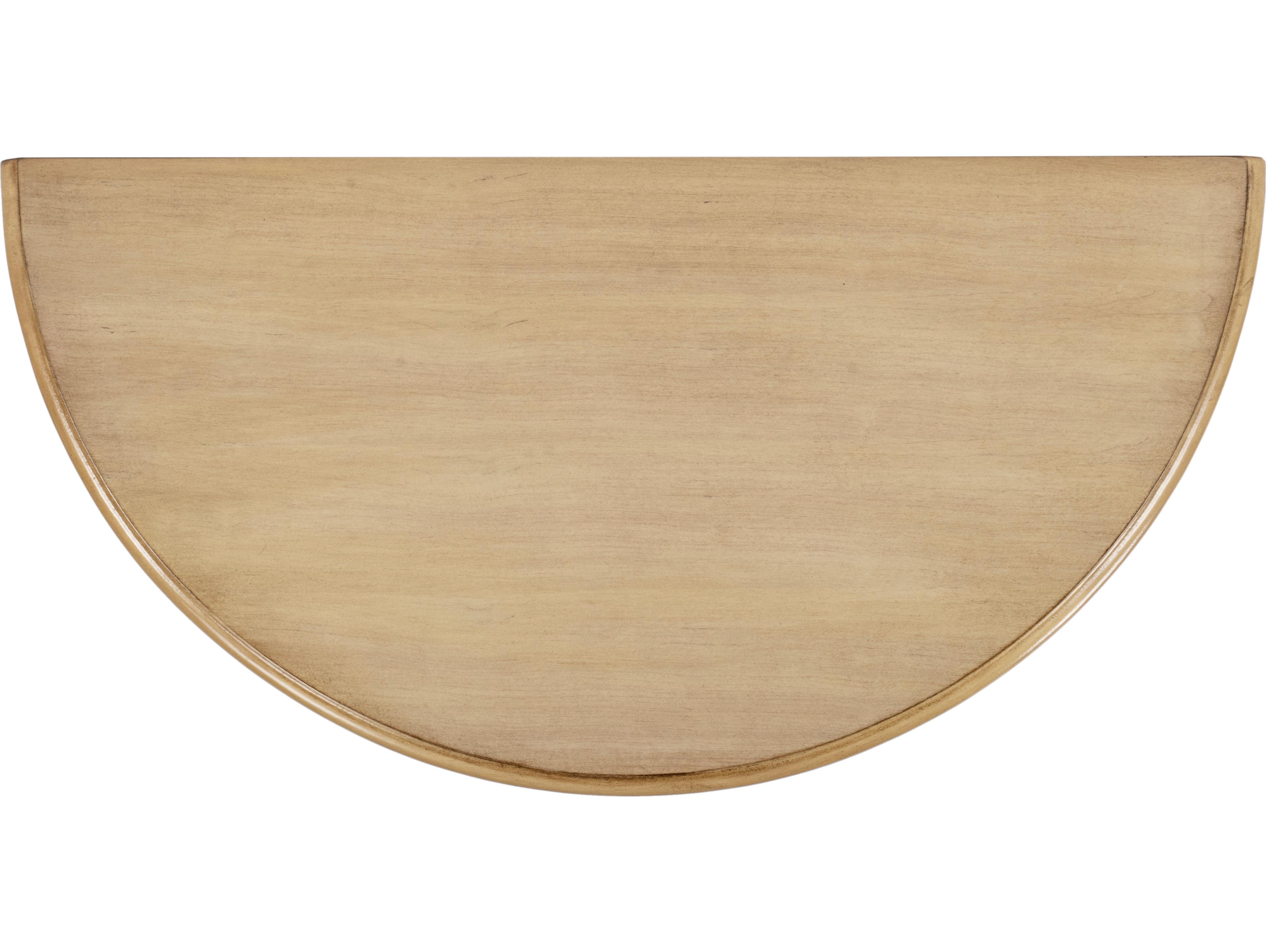 Butler Danelle Demilune Wood Antique Beige Console Table