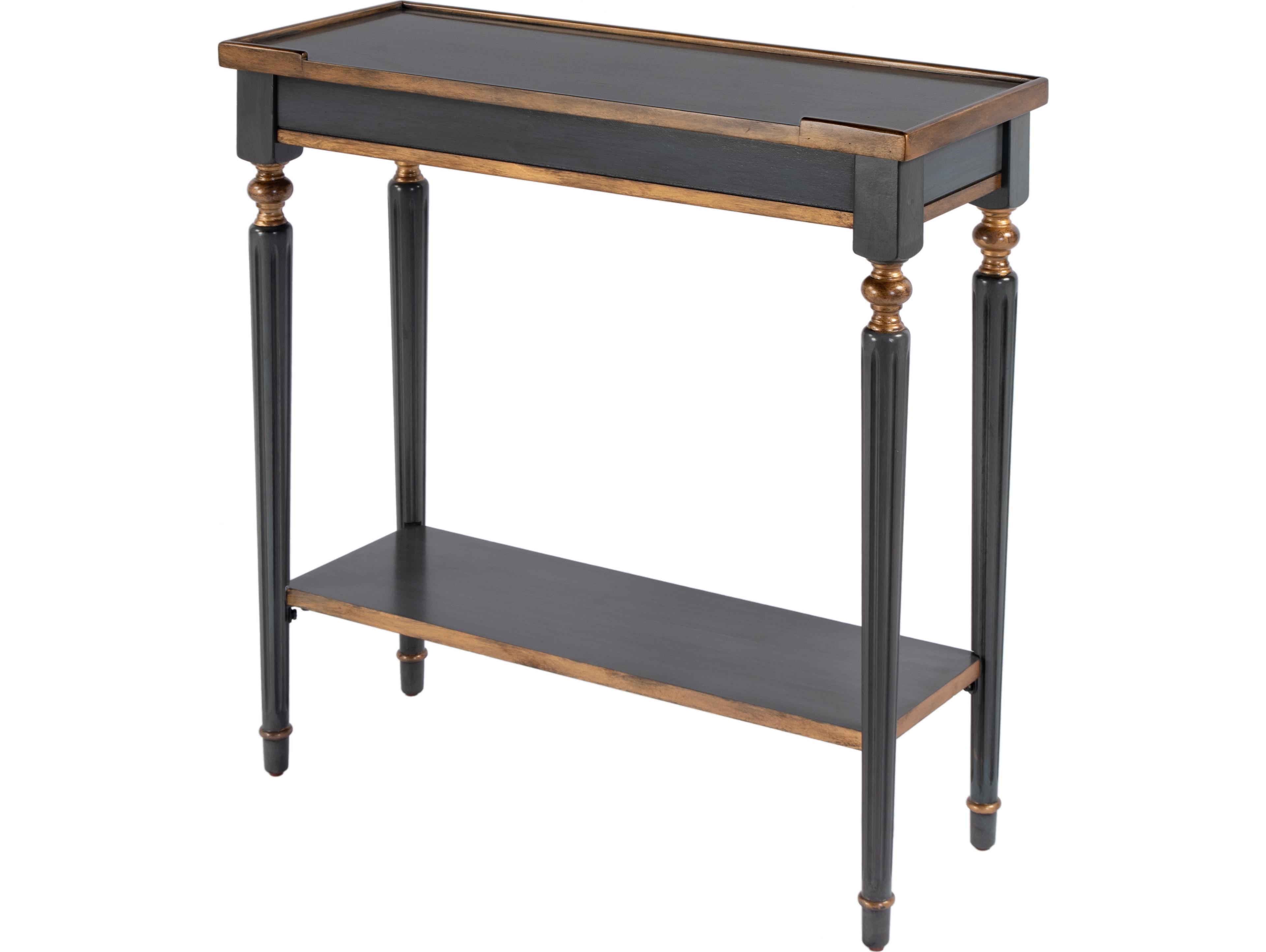 Butler Aubrey Rectangular Wood Royal Pastel Blue Console Table