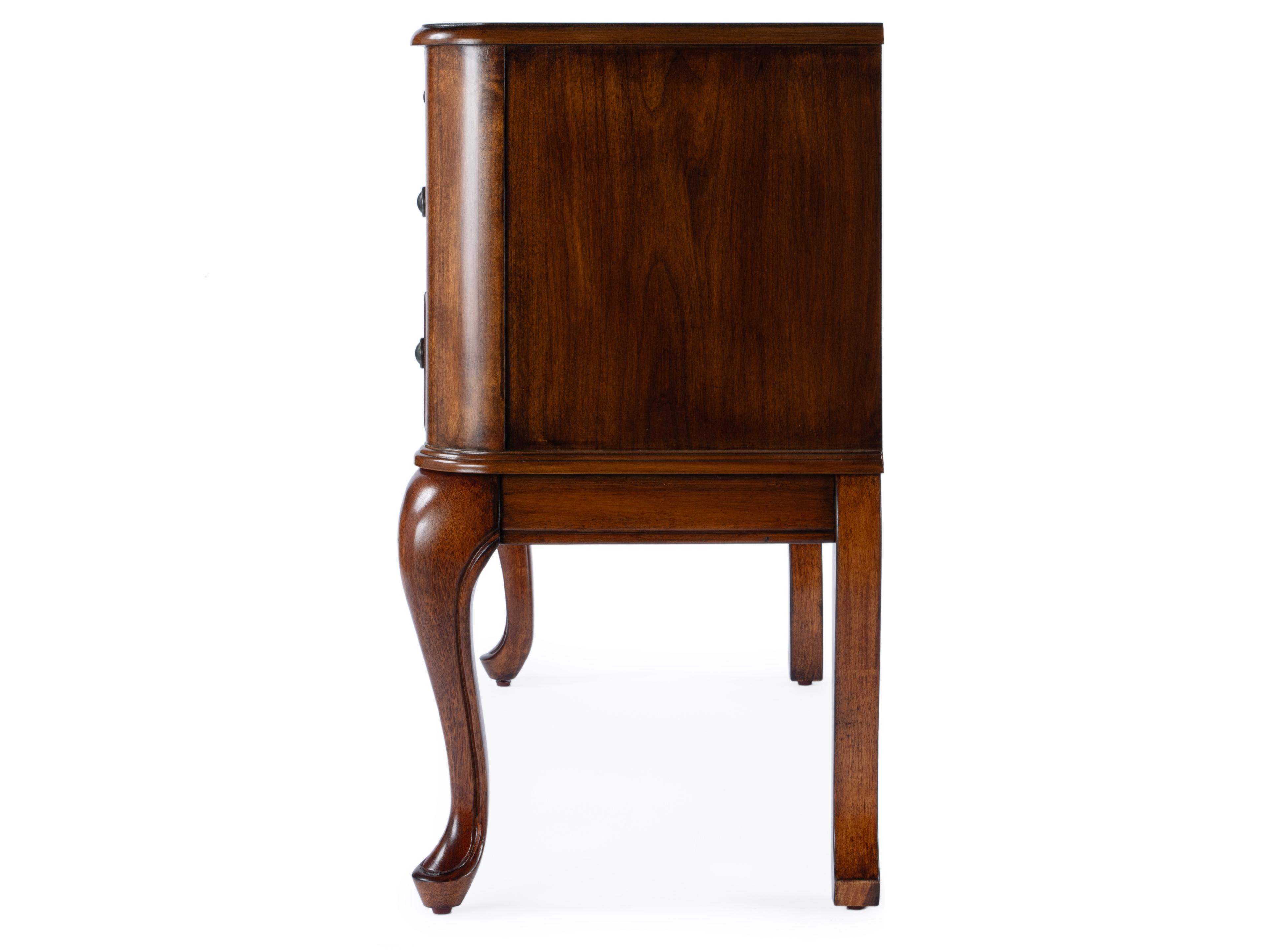 Butler Charlotte Gilted Cream Brown Poplar Wood Valet Desk
