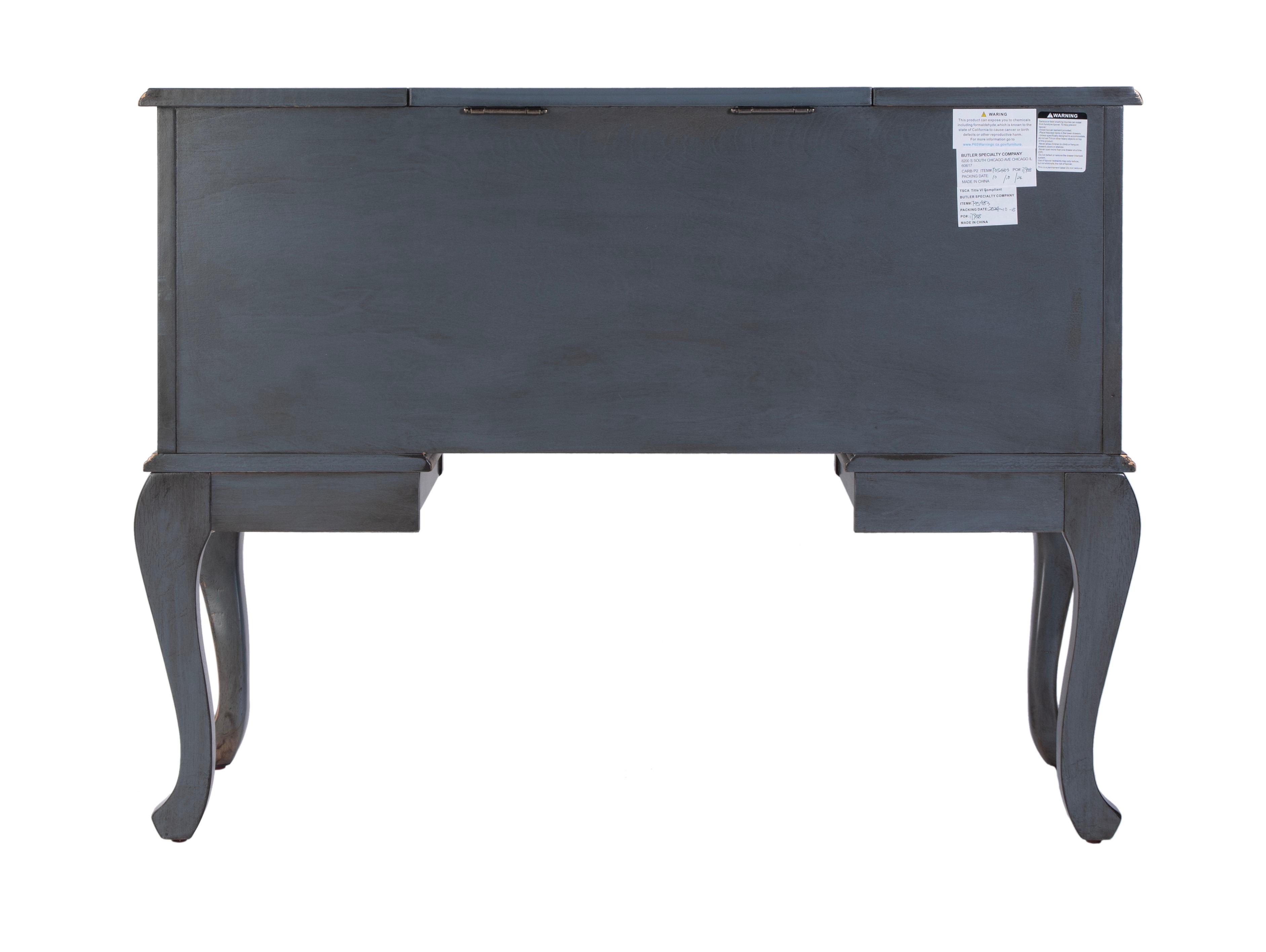Butler Charlotte Royal Pastel Blue Poplar Wood Valet Desk