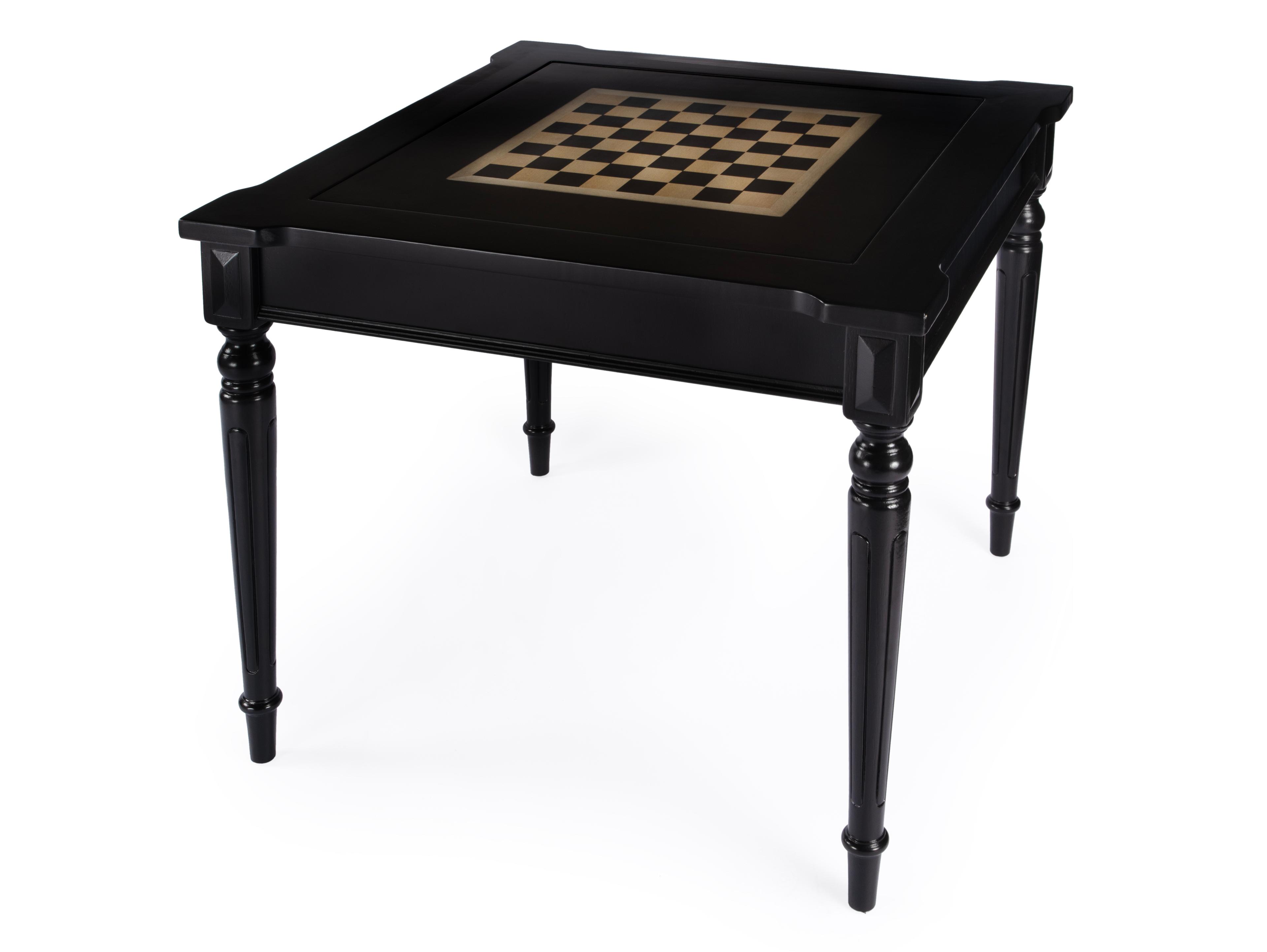 Butler Vincent Poplar Wood Black Licorice Game Table