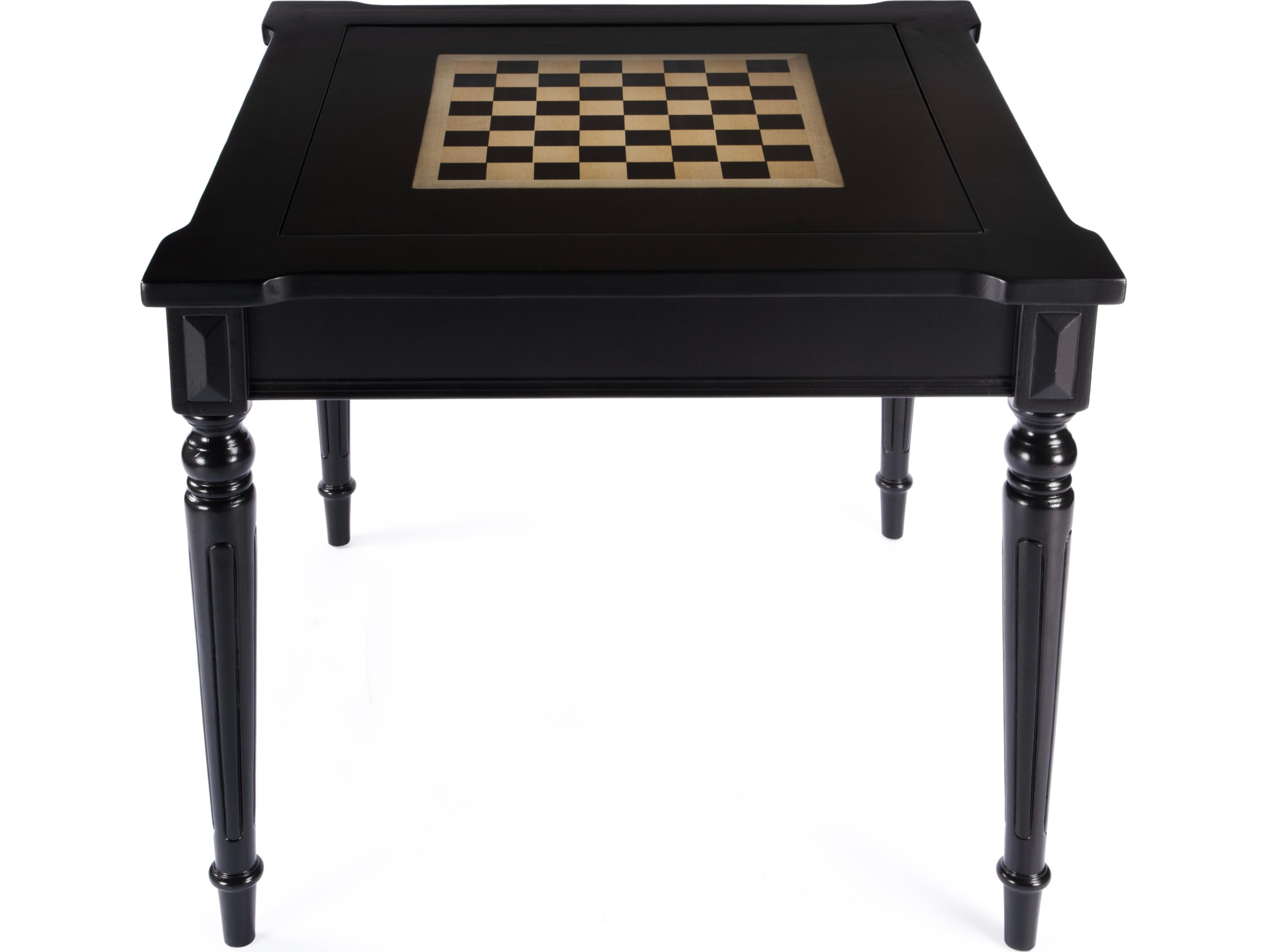 Butler Vincent Poplar Wood Black Licorice Game Table