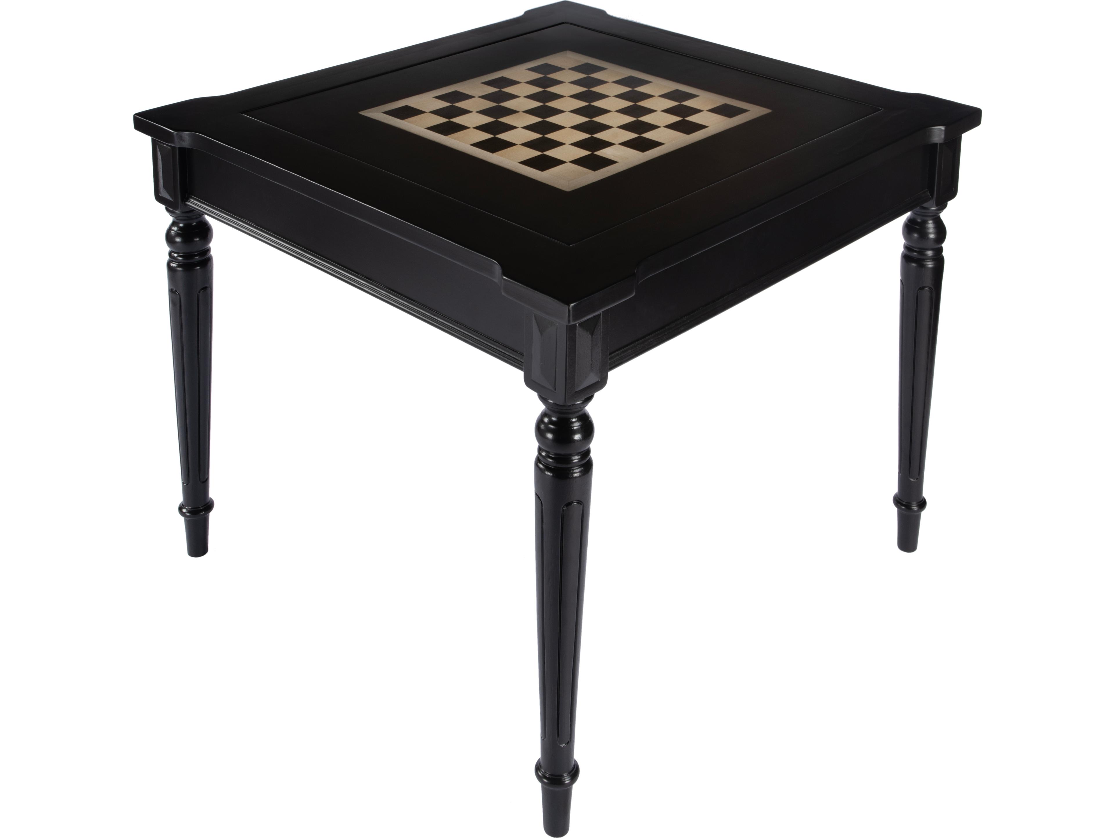 Butler Vincent Poplar Wood Black Licorice Game Table