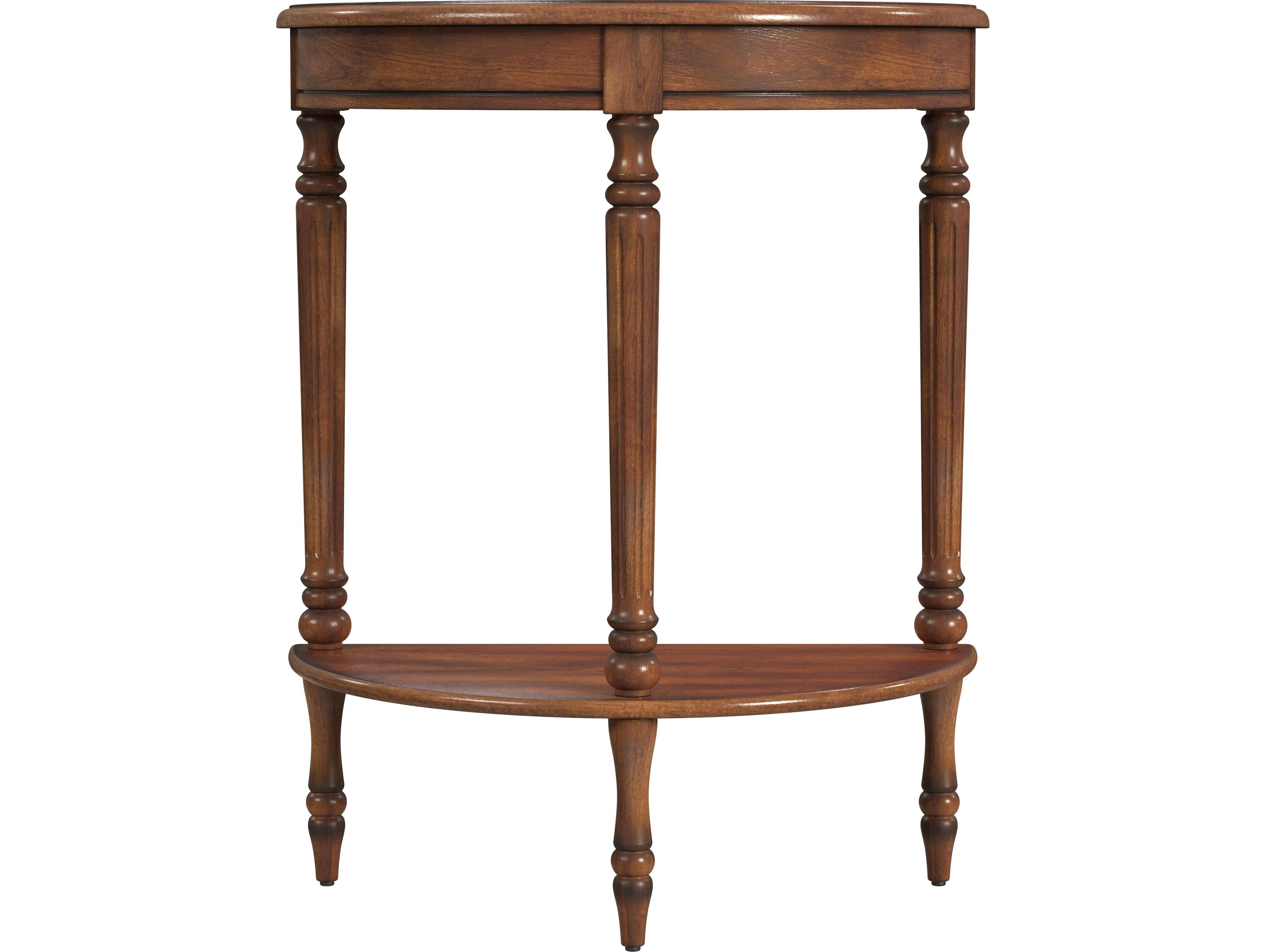 Butler Bellini Demilune Wood Antique Cherry Console Table
