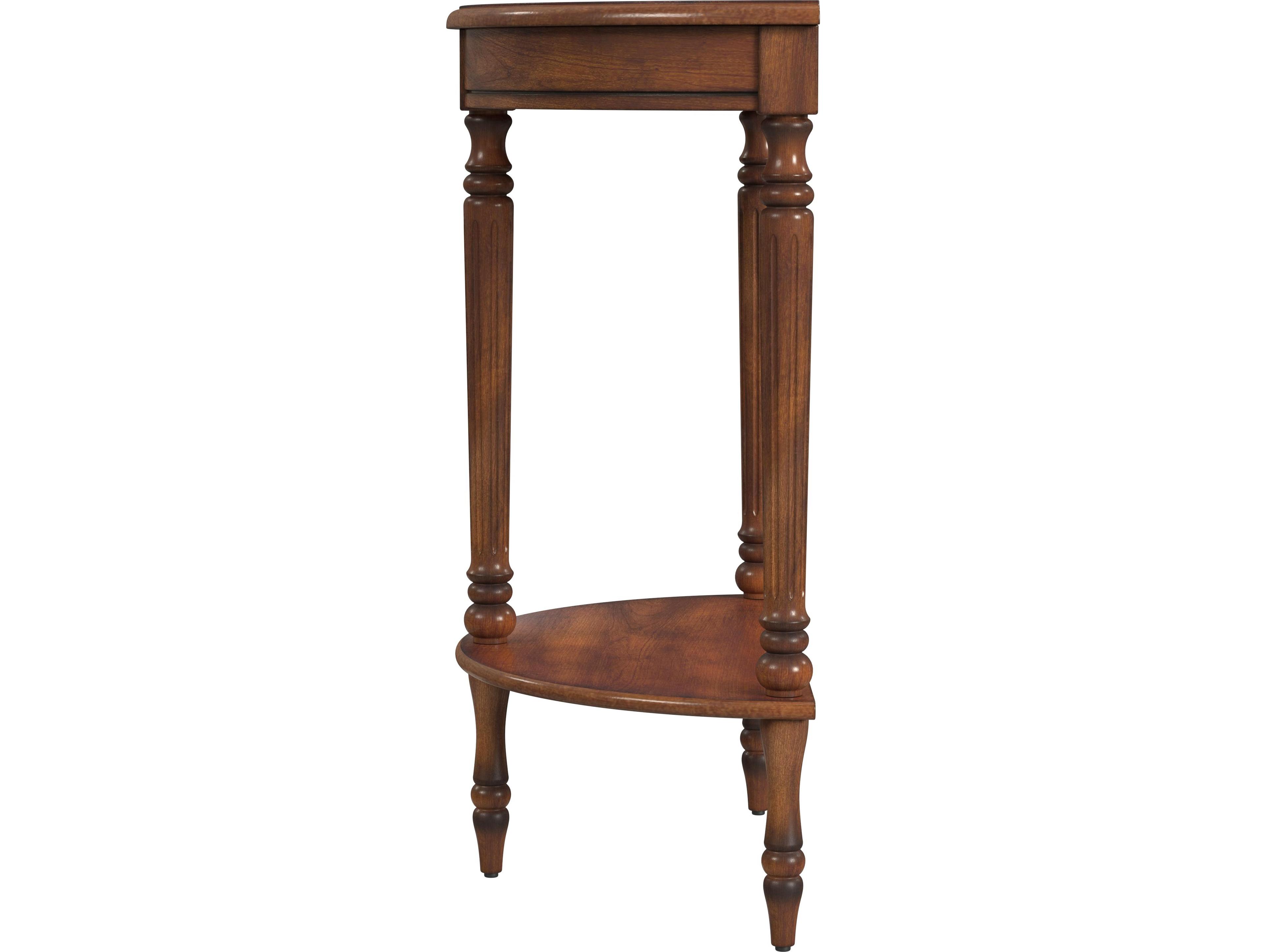 Butler Bellini Demilune Wood Antique Cherry Console Table