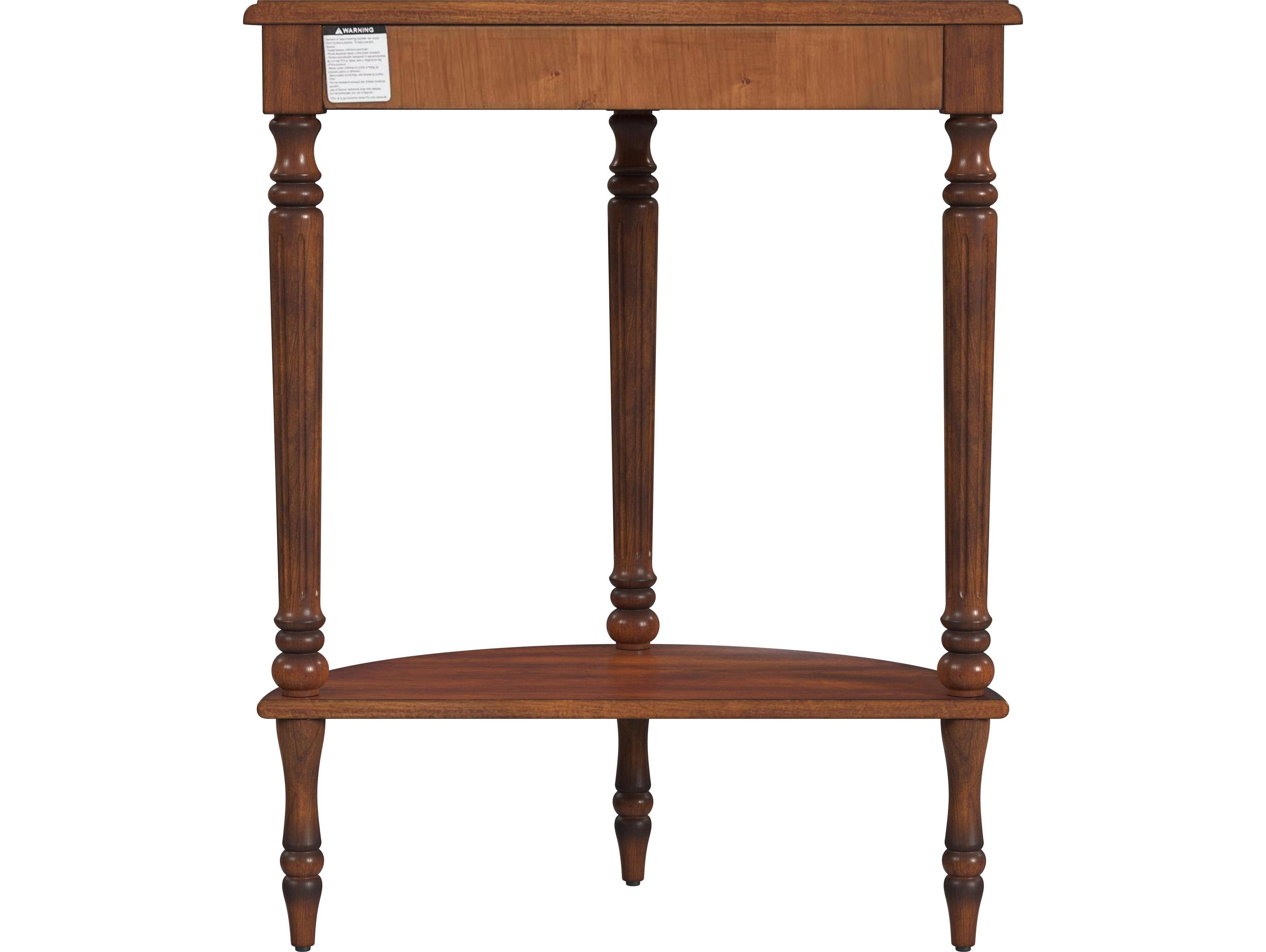 Butler Bellini Demilune Wood Antique Cherry Console Table