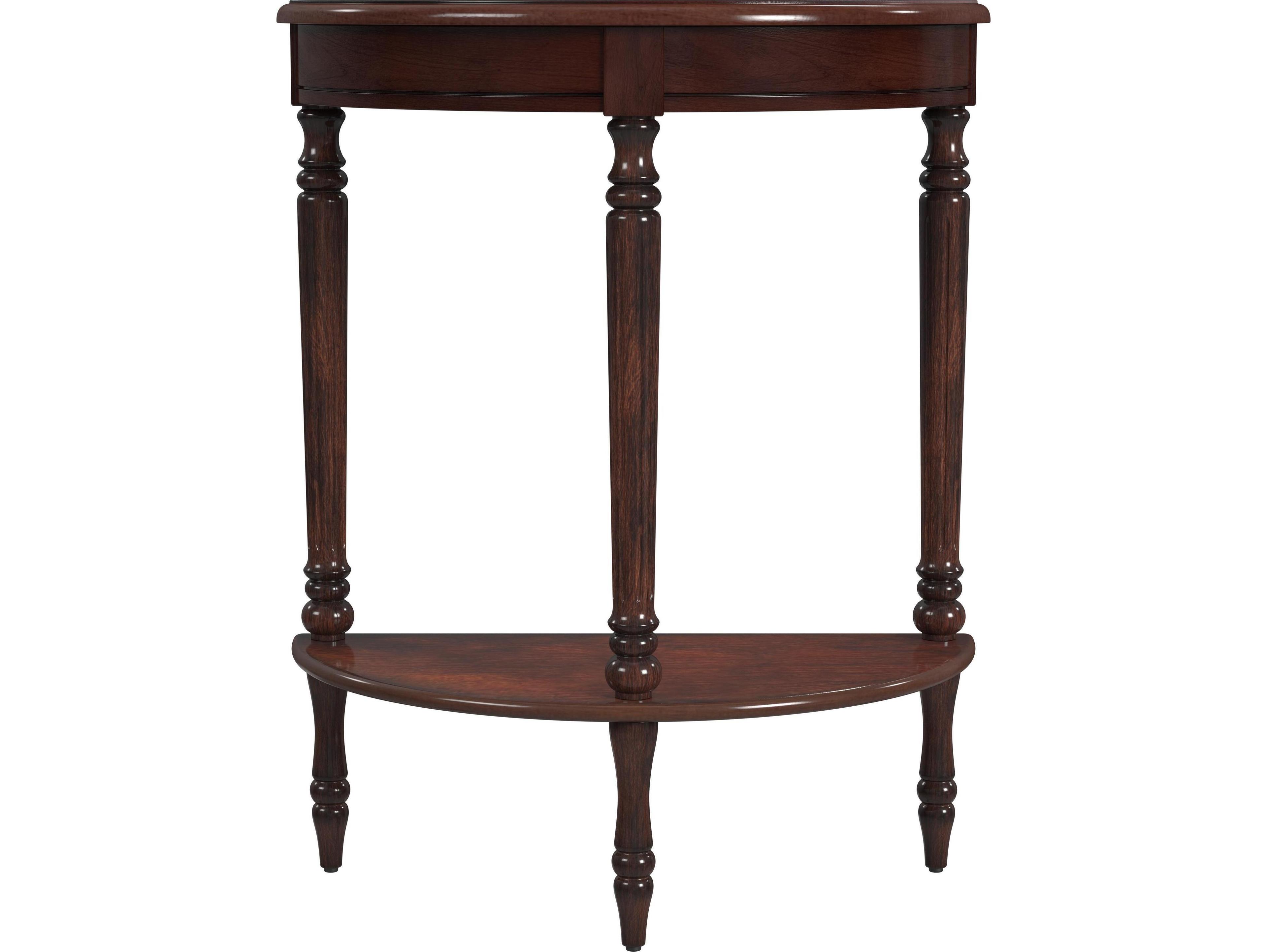 Butler Bellini Demilune Wood Cherry Console Table