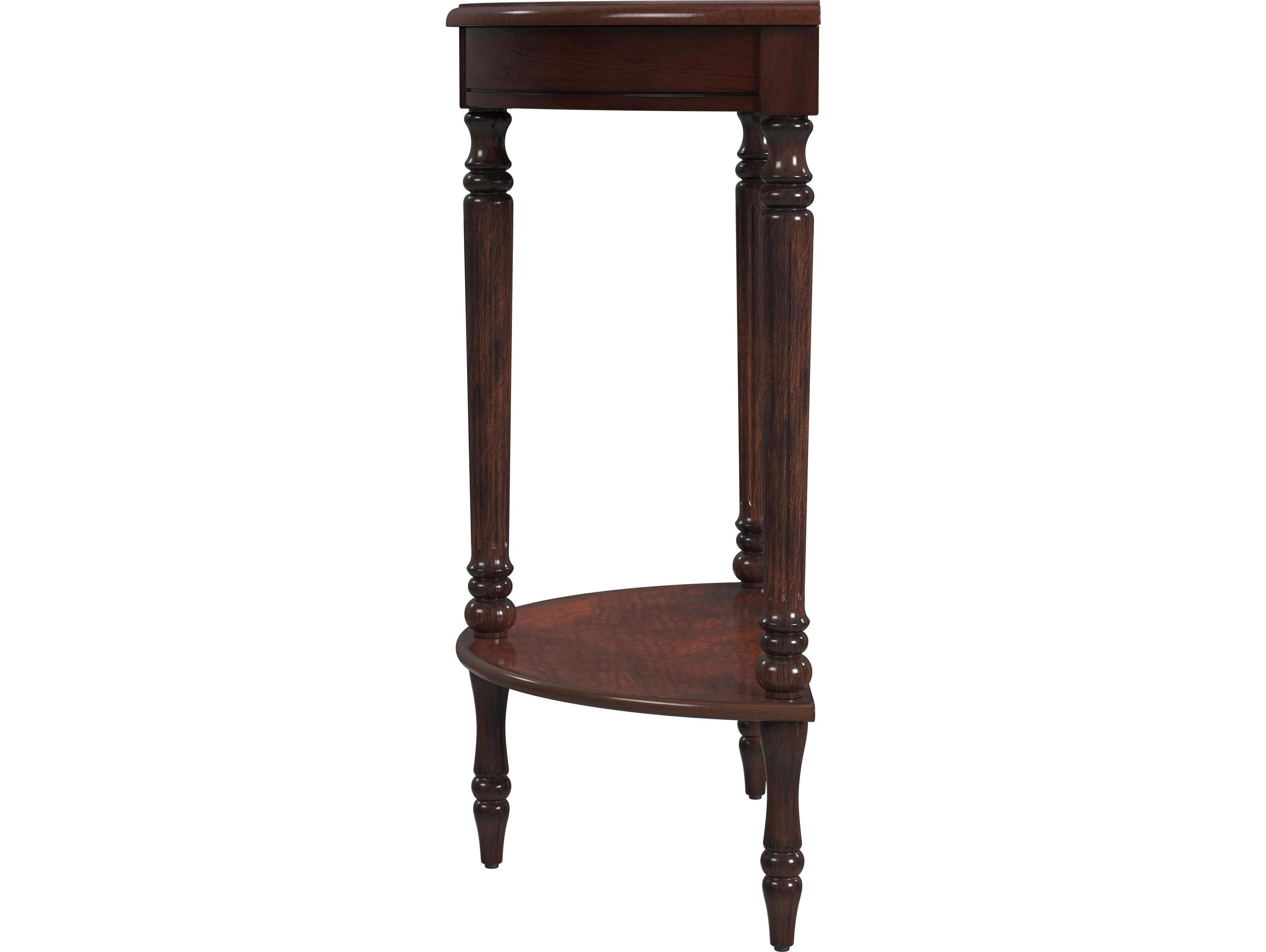 Butler Bellini Demilune Wood Cherry Console Table