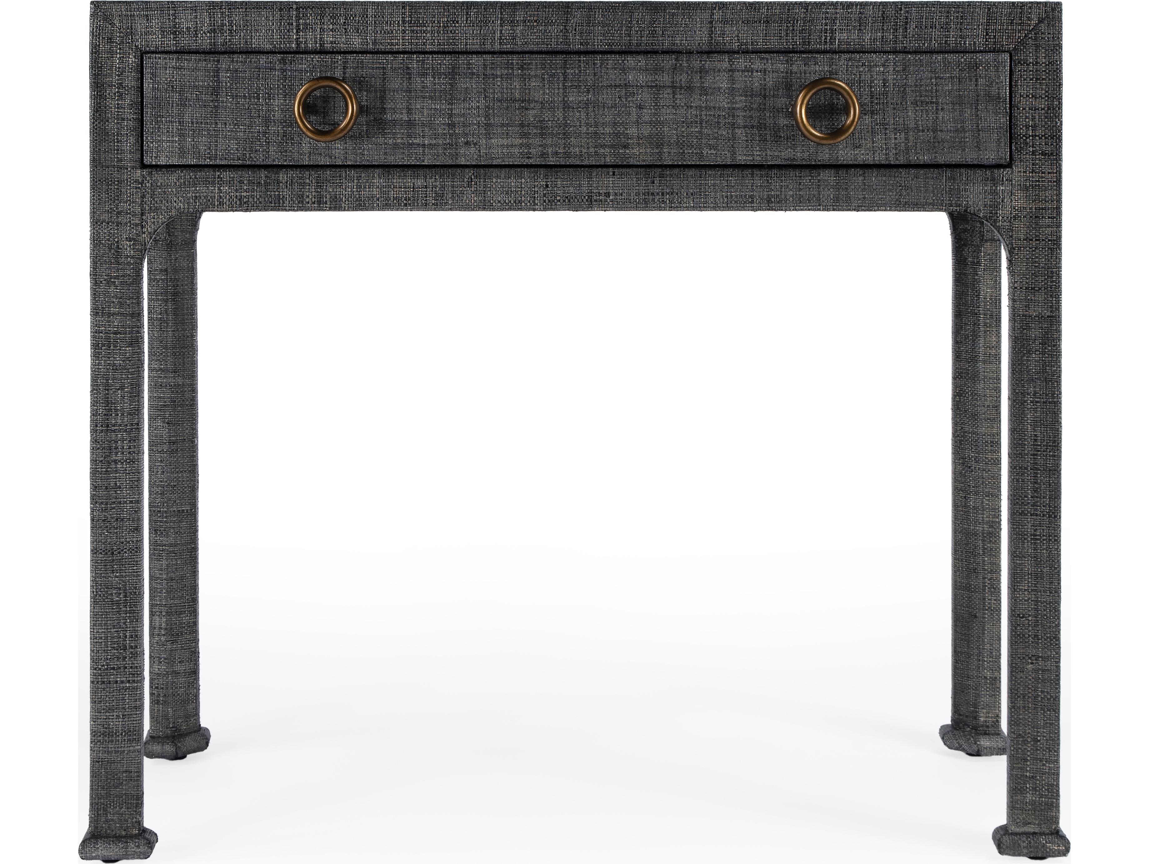 Butler Chatham Rectangular Rattan Charcoal Raffia Console Table
