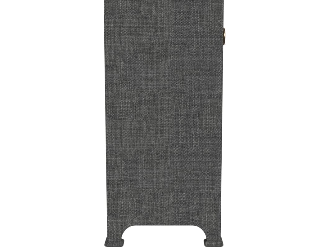 Butler Chatham Charcoal Raffia Gray Solid Wood Accent Cabinet