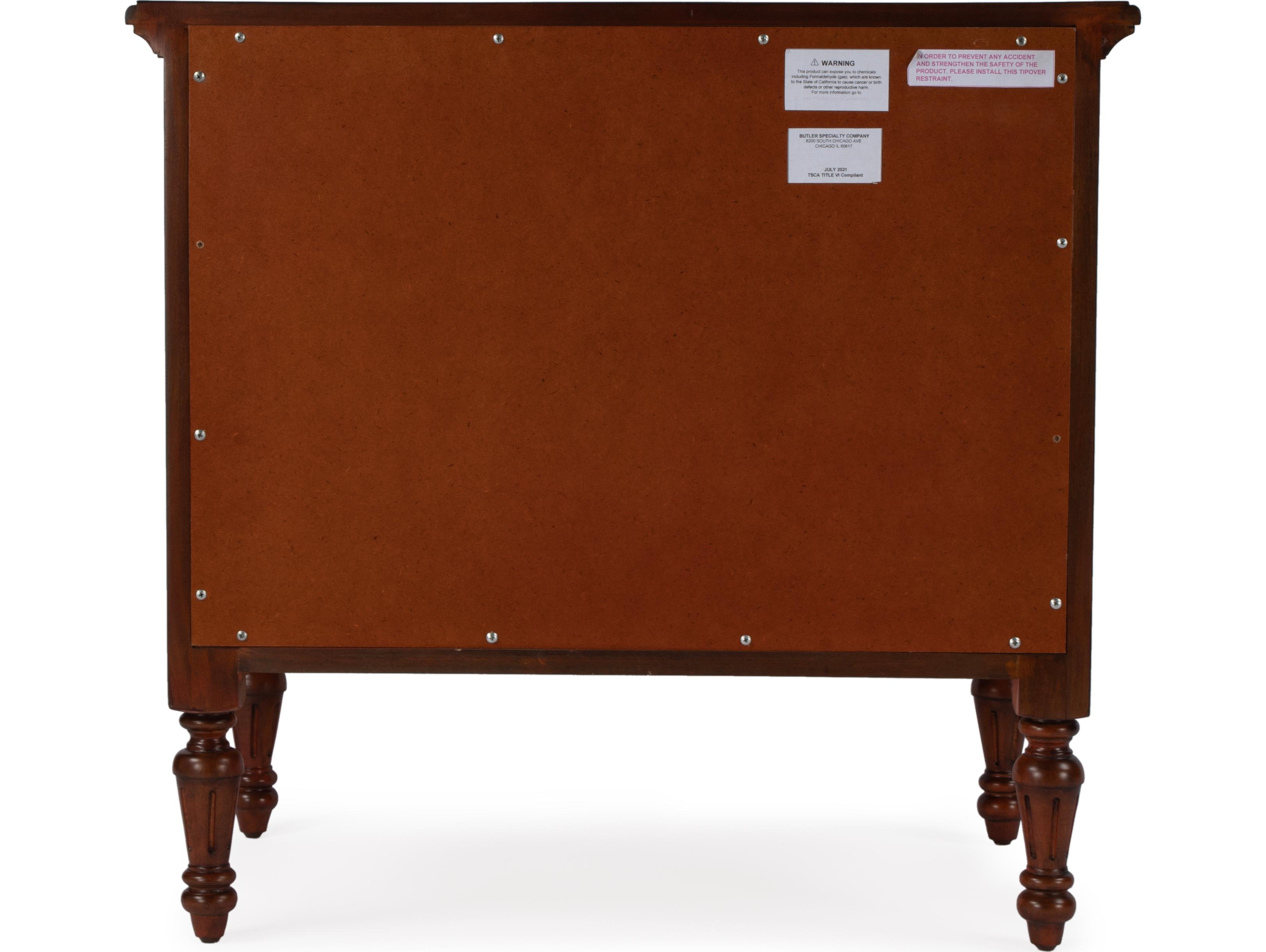 Butler Easterbrook Cherry Brown Mahogany Wood Accent Chest