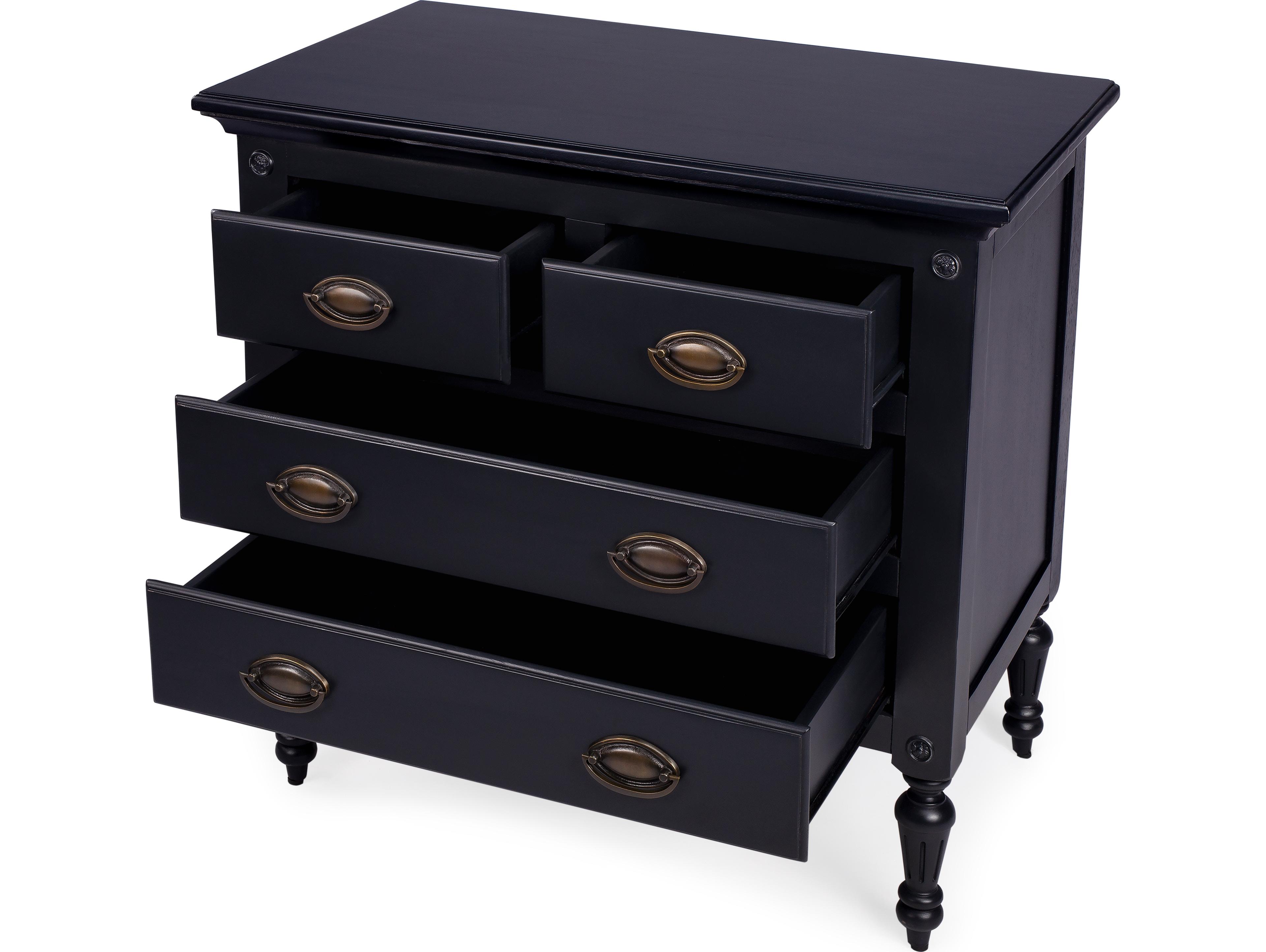Butler Easterbrook Black Mahogany Wood Accent Chest