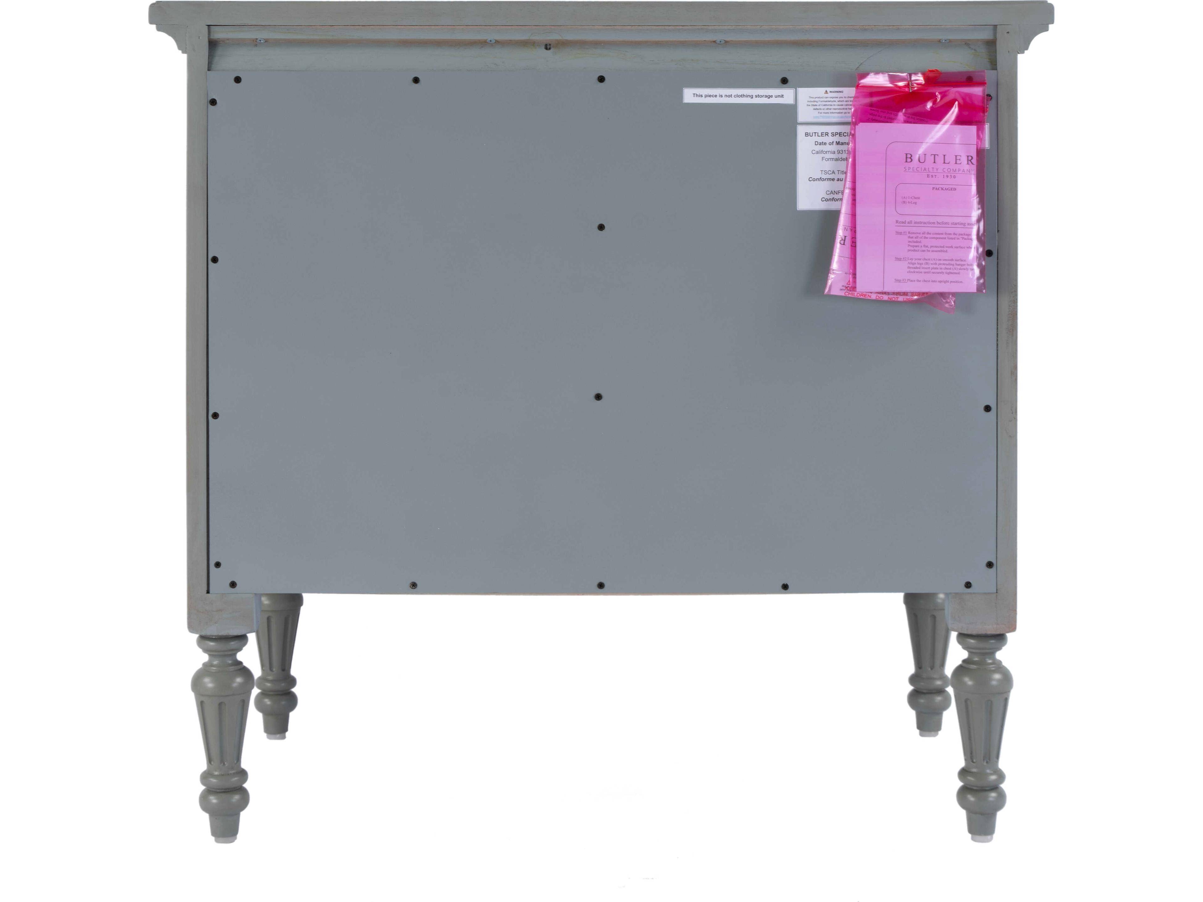 Butler Easterbrook Gray Mahogany Wood Accent Chest