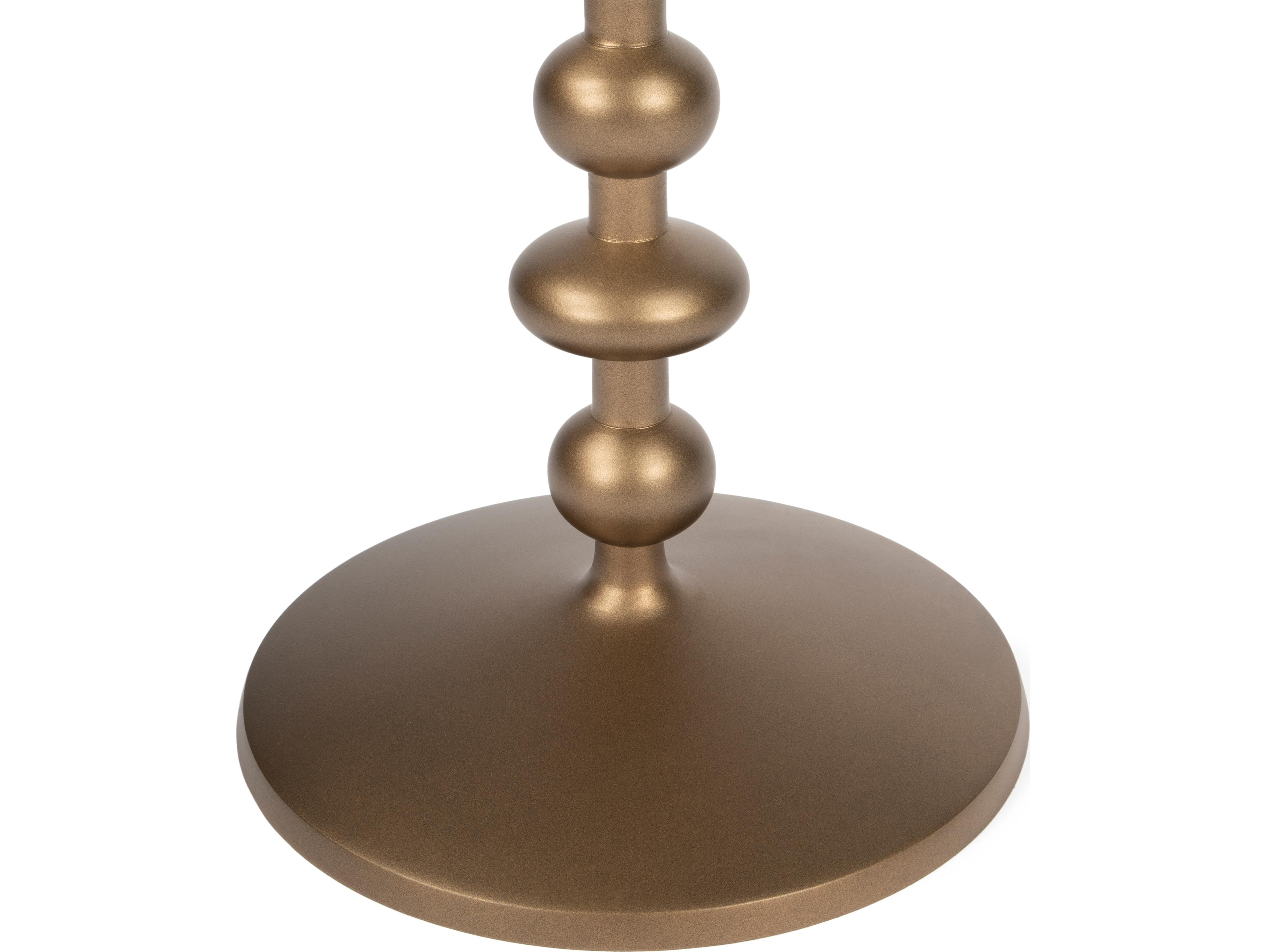 Butler Zora Round Metal Gold Powder End Table