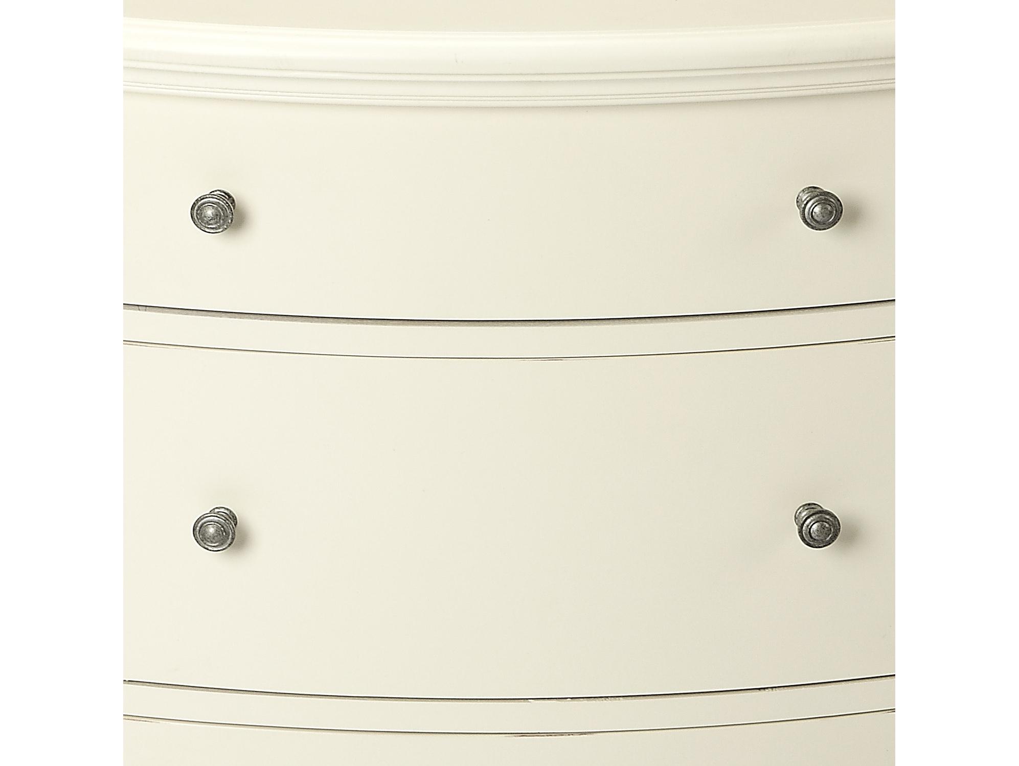 Butler Bedford Demilune Wood White Console Table